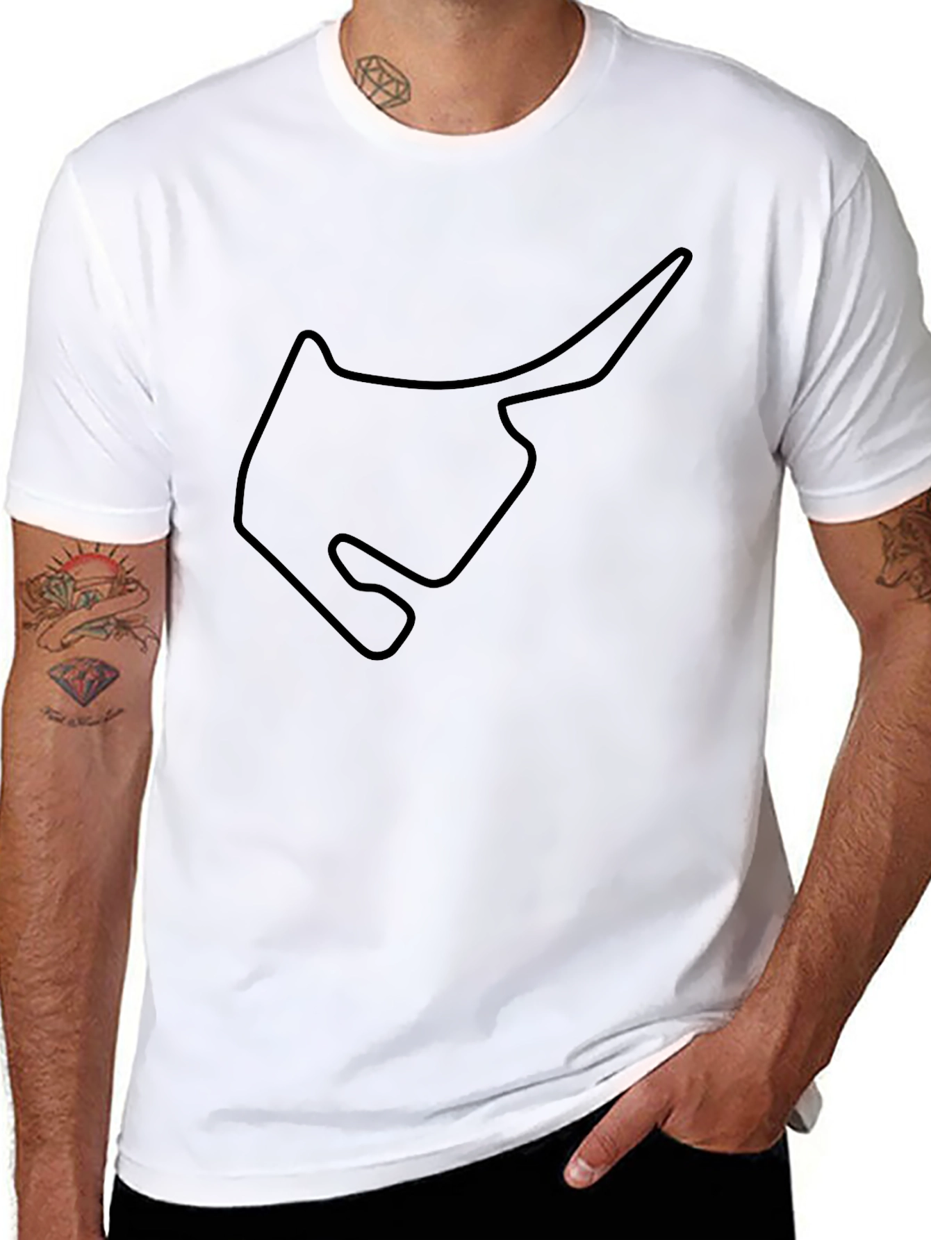 Circuit Outline Black T-Shirt