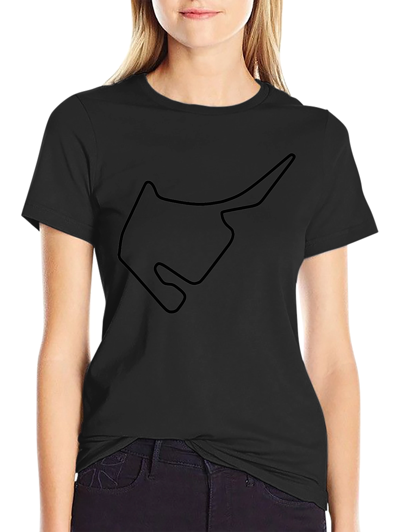 Circuit Outline Black T-Shirt