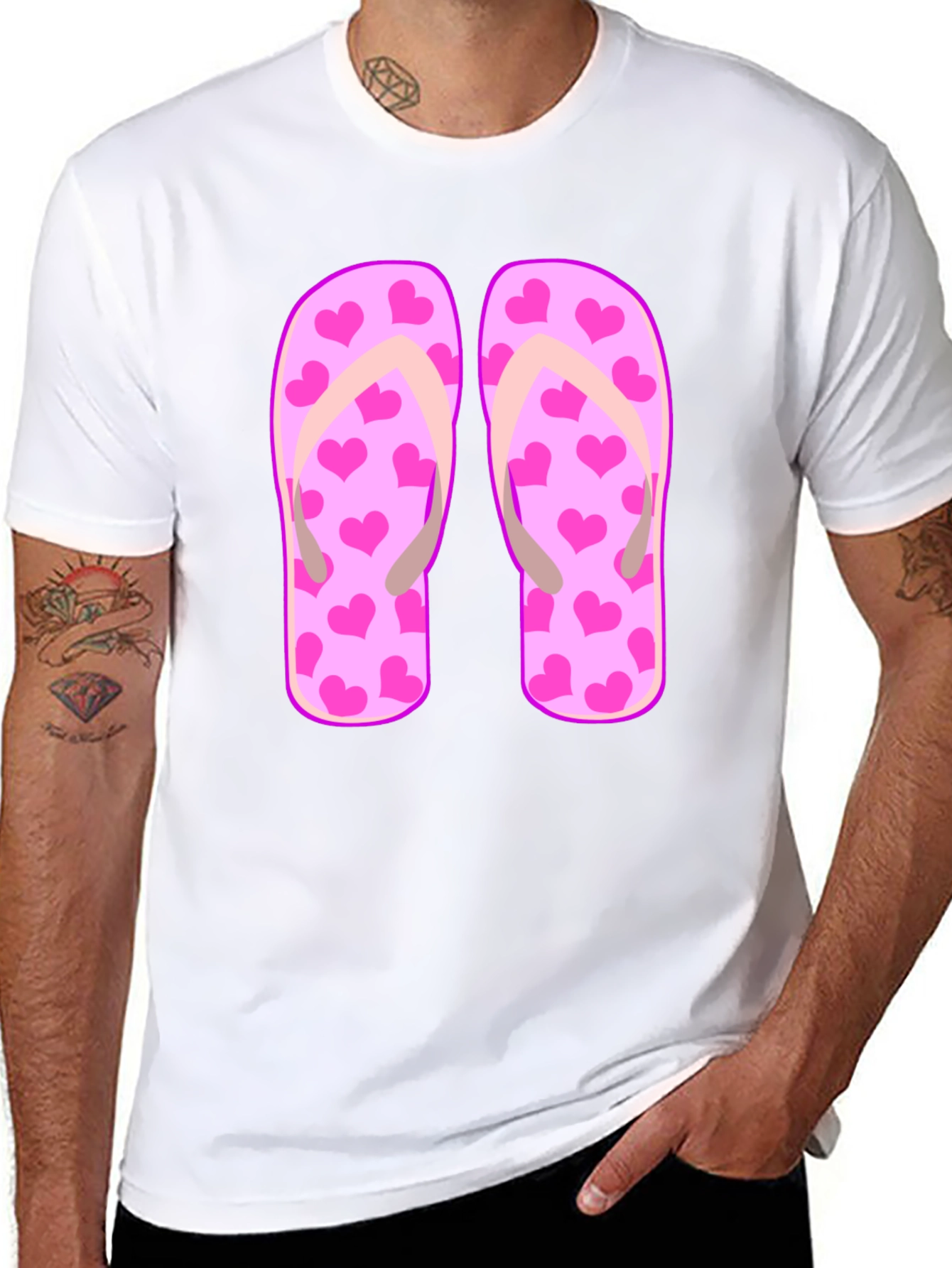 Heart Flip Flops Graphic Tee