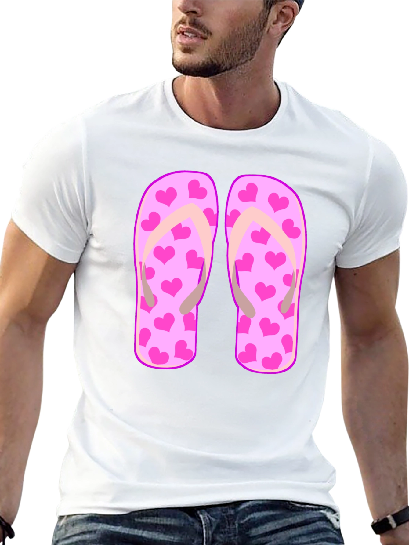 Heart Flip Flops Graphic Tee