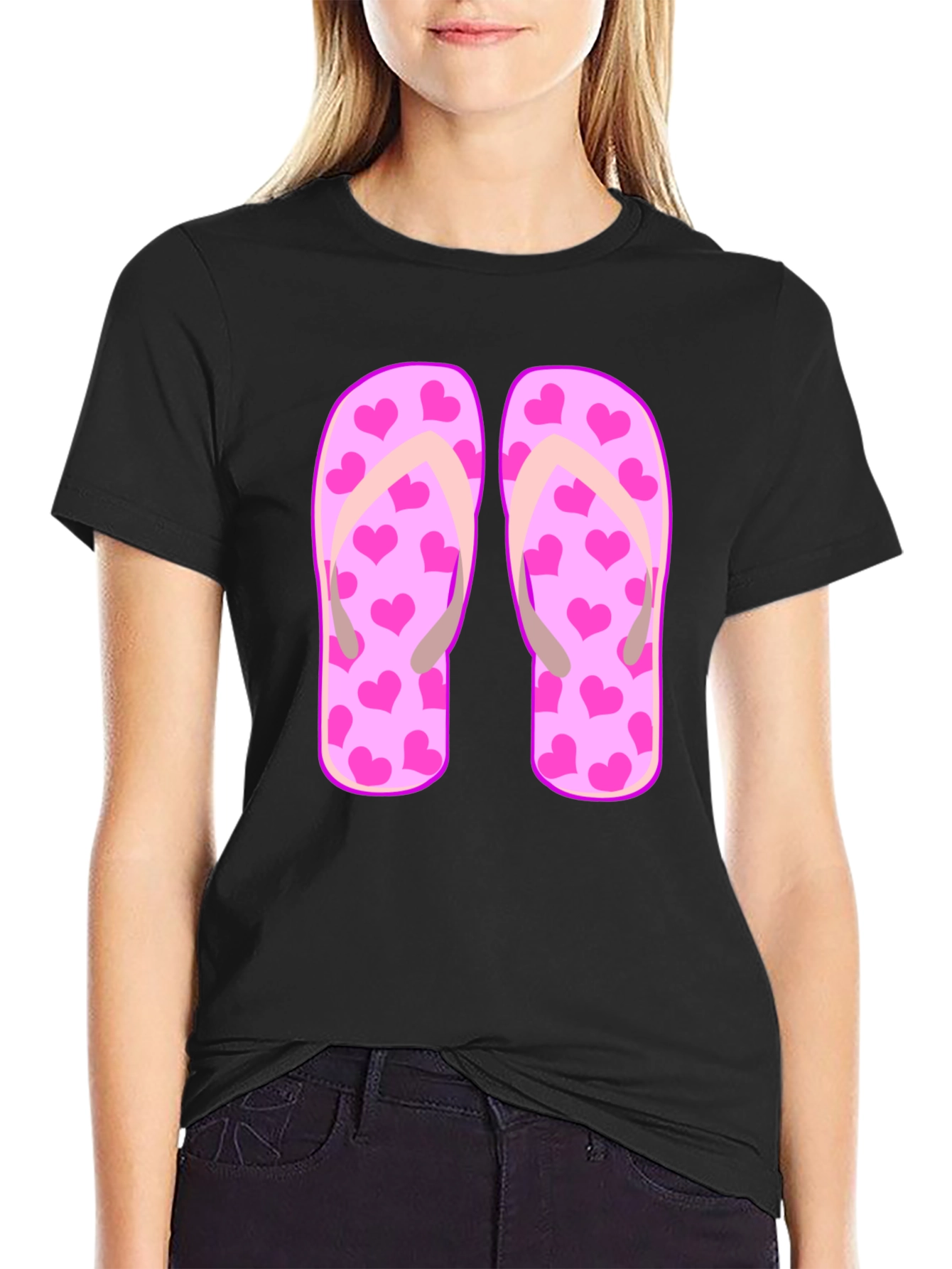 Heart Flip Flops Graphic Tee