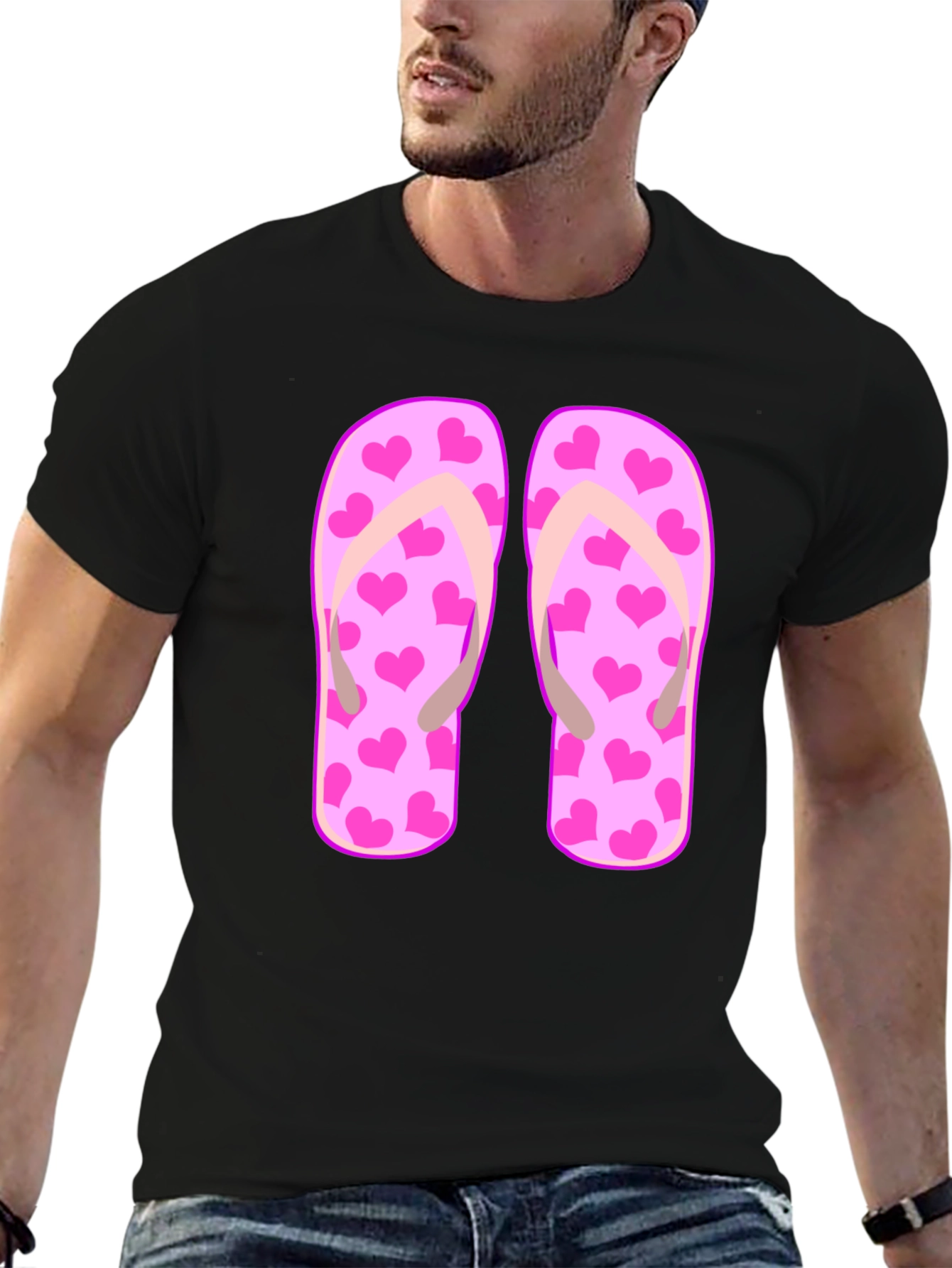 Heart Flip Flops Graphic Tee