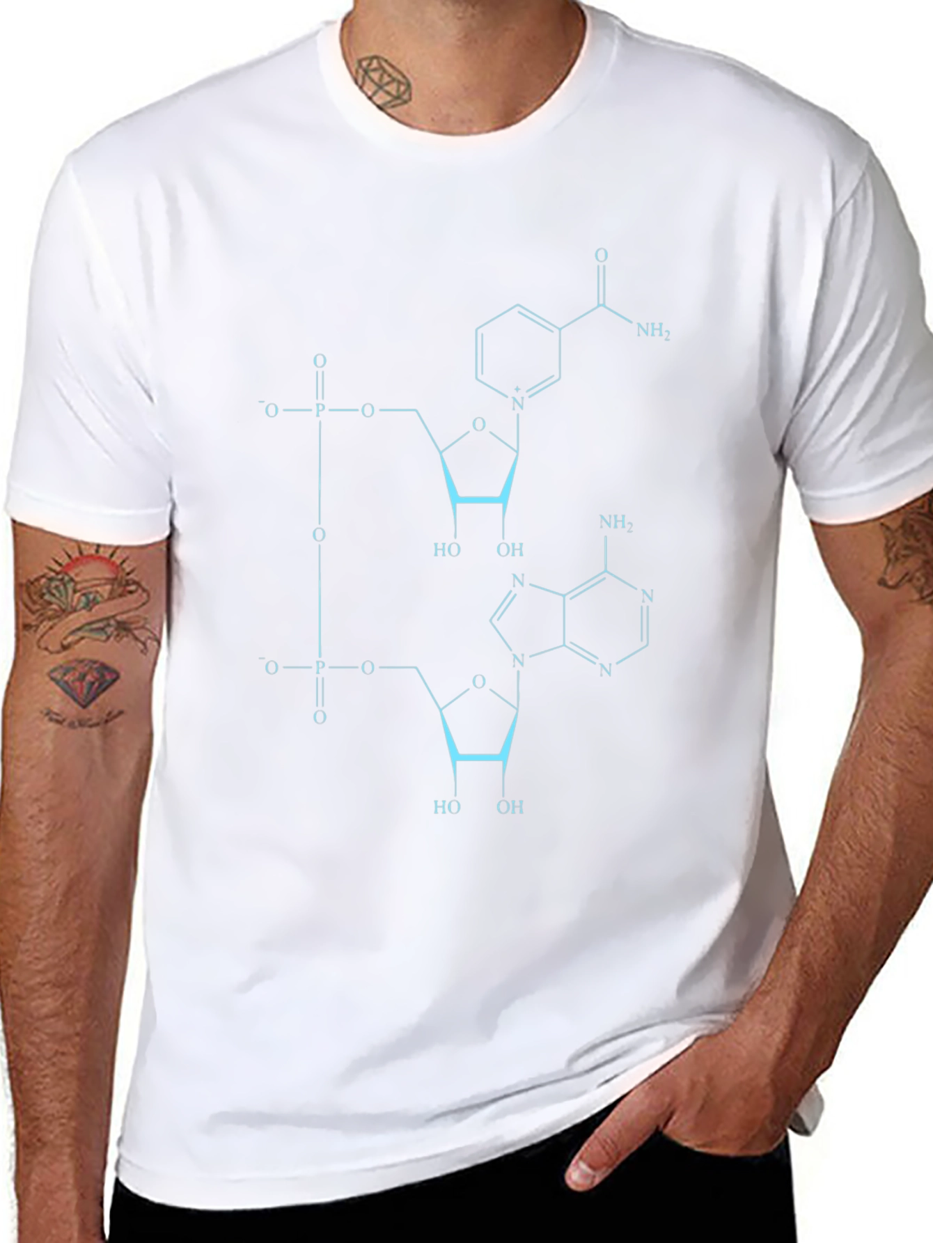Science Tee: Molecule Graphic T-Shirt - Black