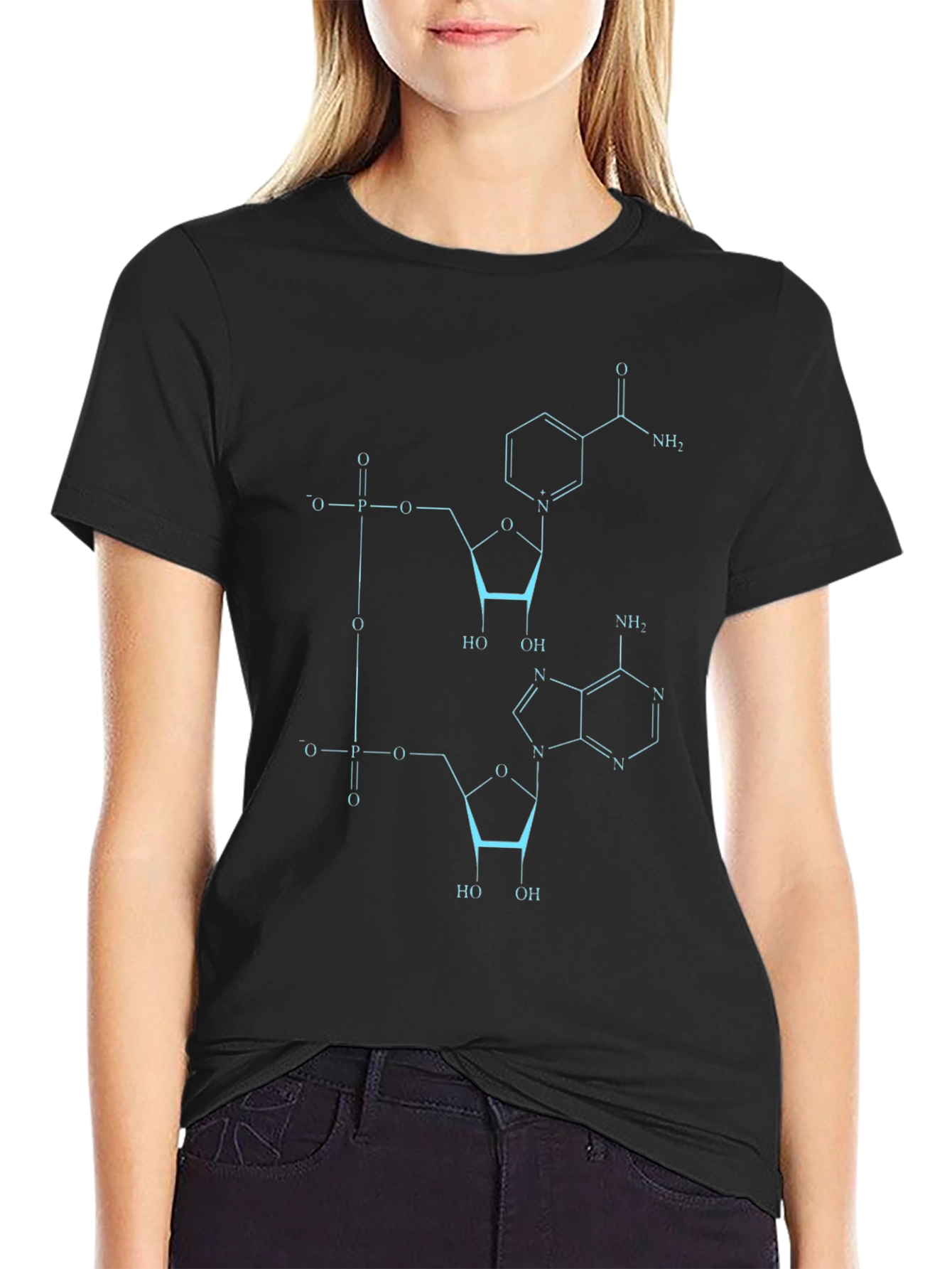 Science Tee: Molecule Graphic T-Shirt - Black