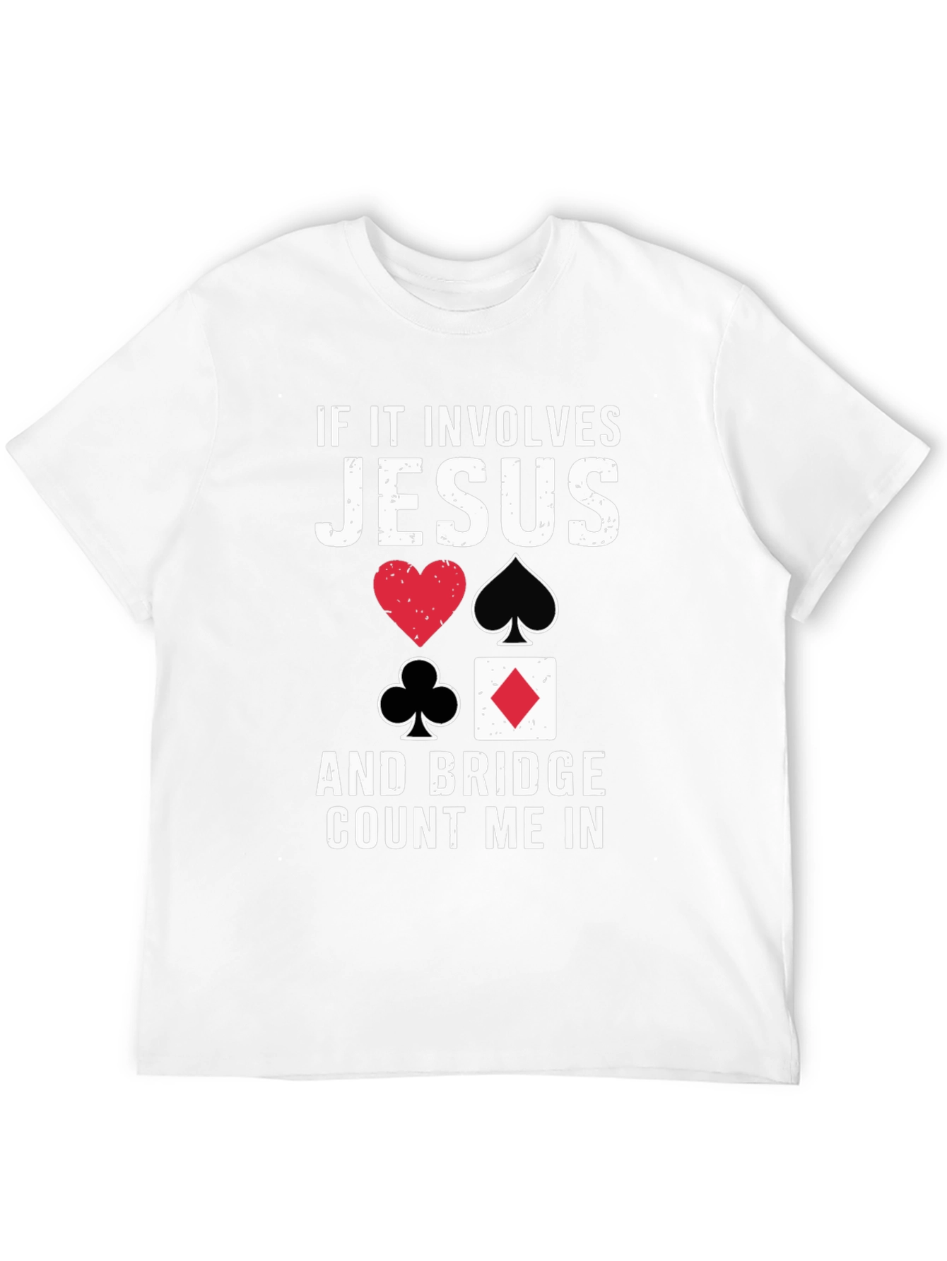 Jesus and Bridge Game Black T-Shirt