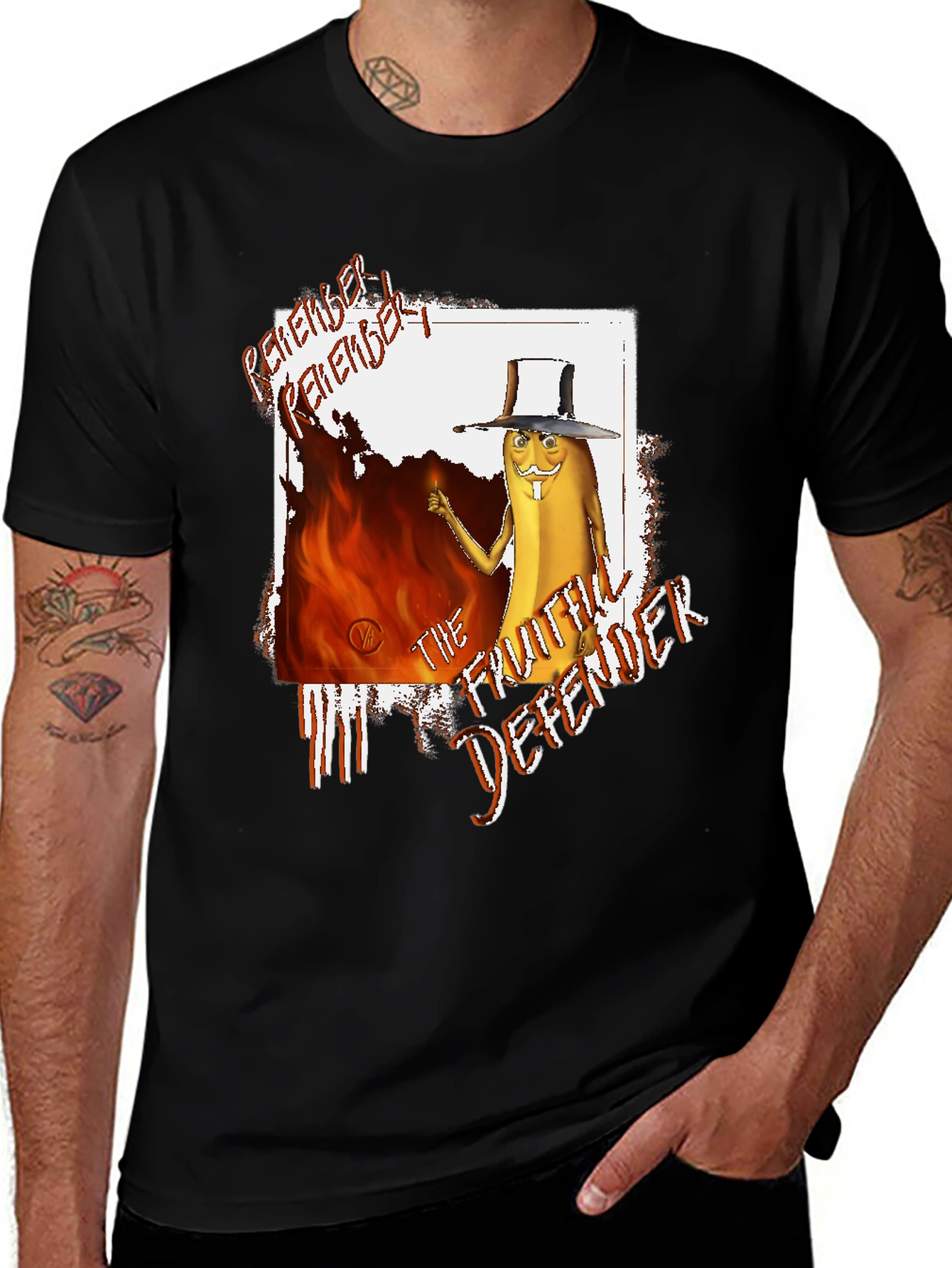 Remember! Fruitful Defender Black Graphic Tee