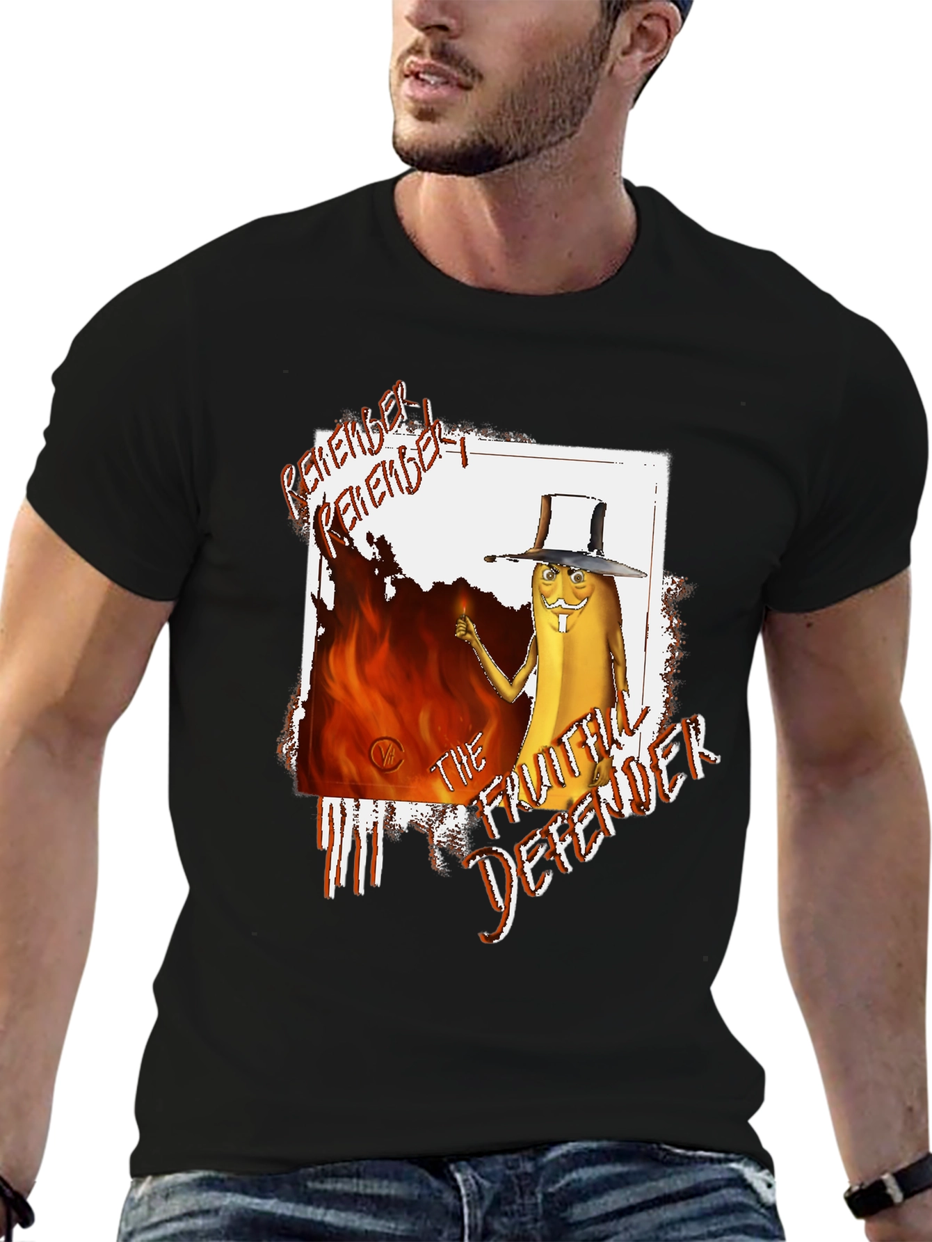 Remember! Fruitful Defender Black Graphic Tee