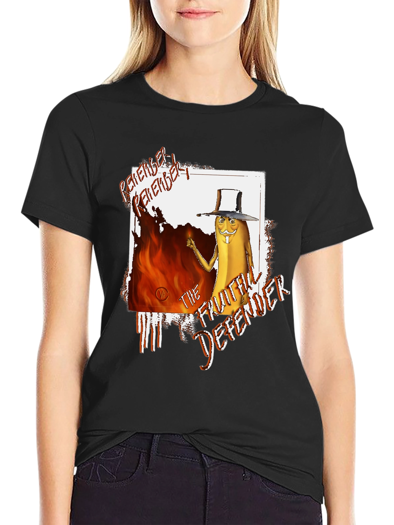 Remember! Fruitful Defender Black Graphic Tee
