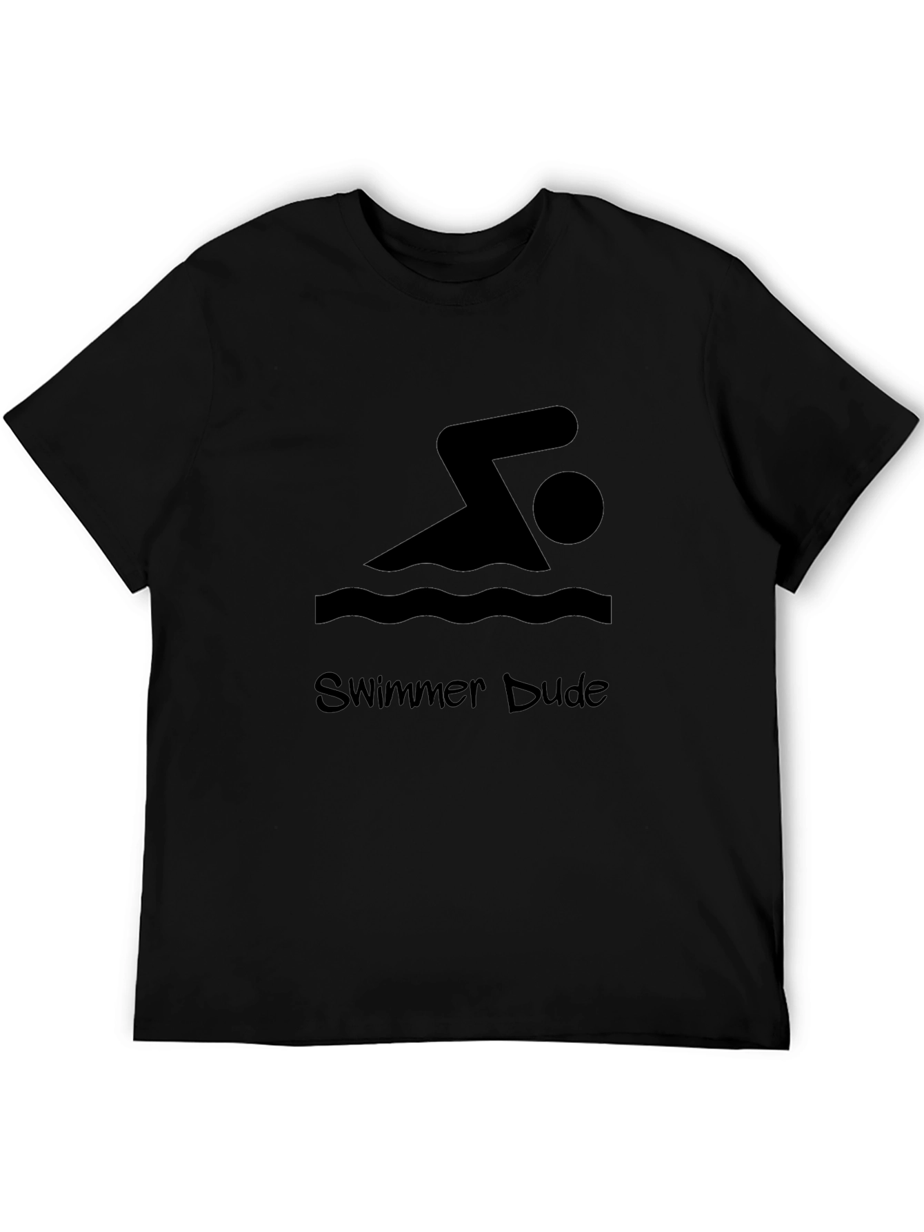 Swimmer Dude Black Graphic Tee