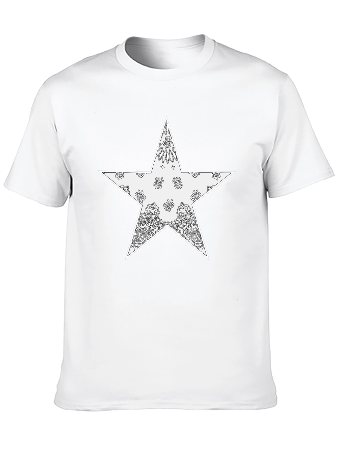 Bandana Star Graphic Tee - Black