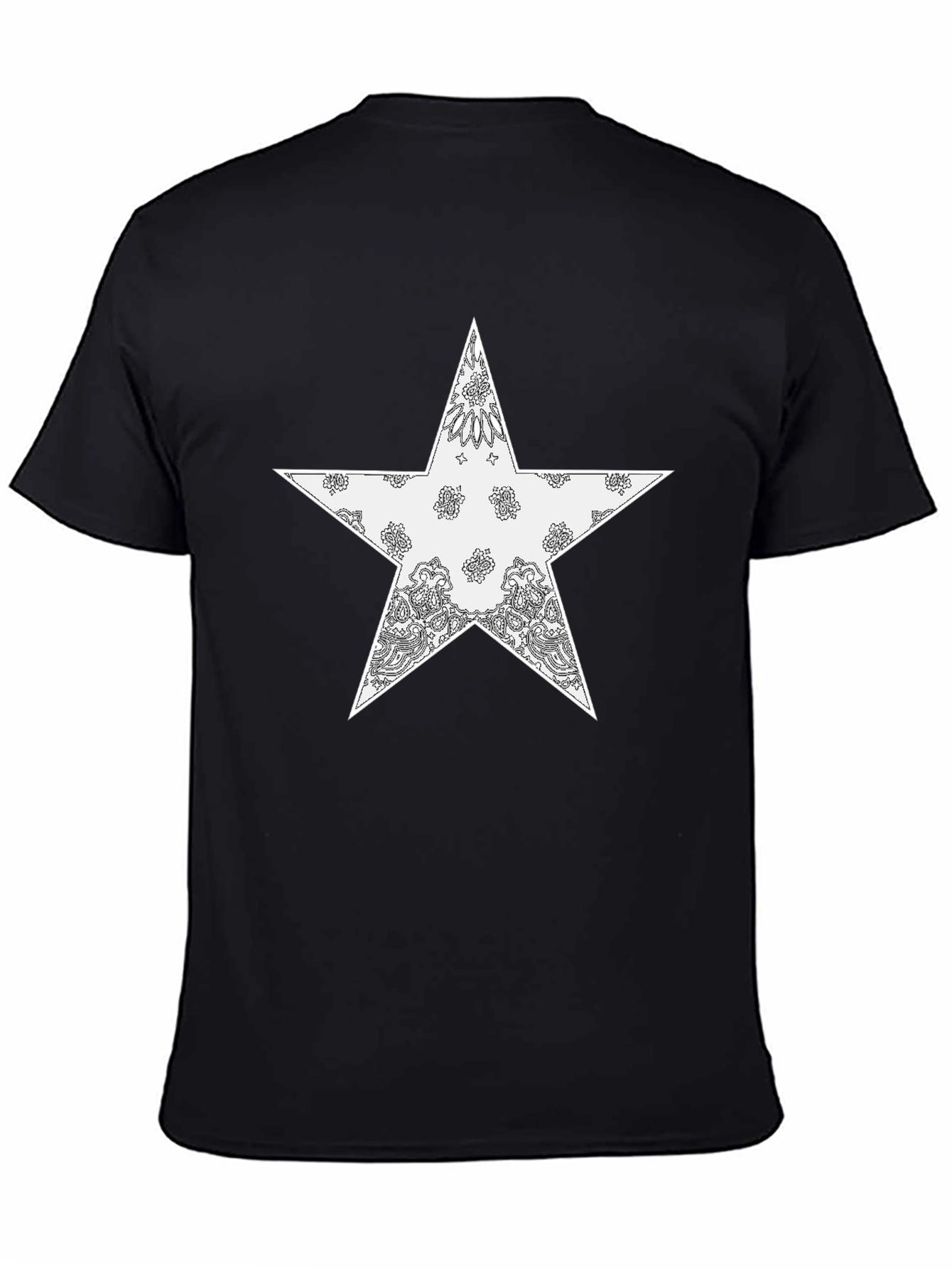 Bandana Star Graphic Tee - Black