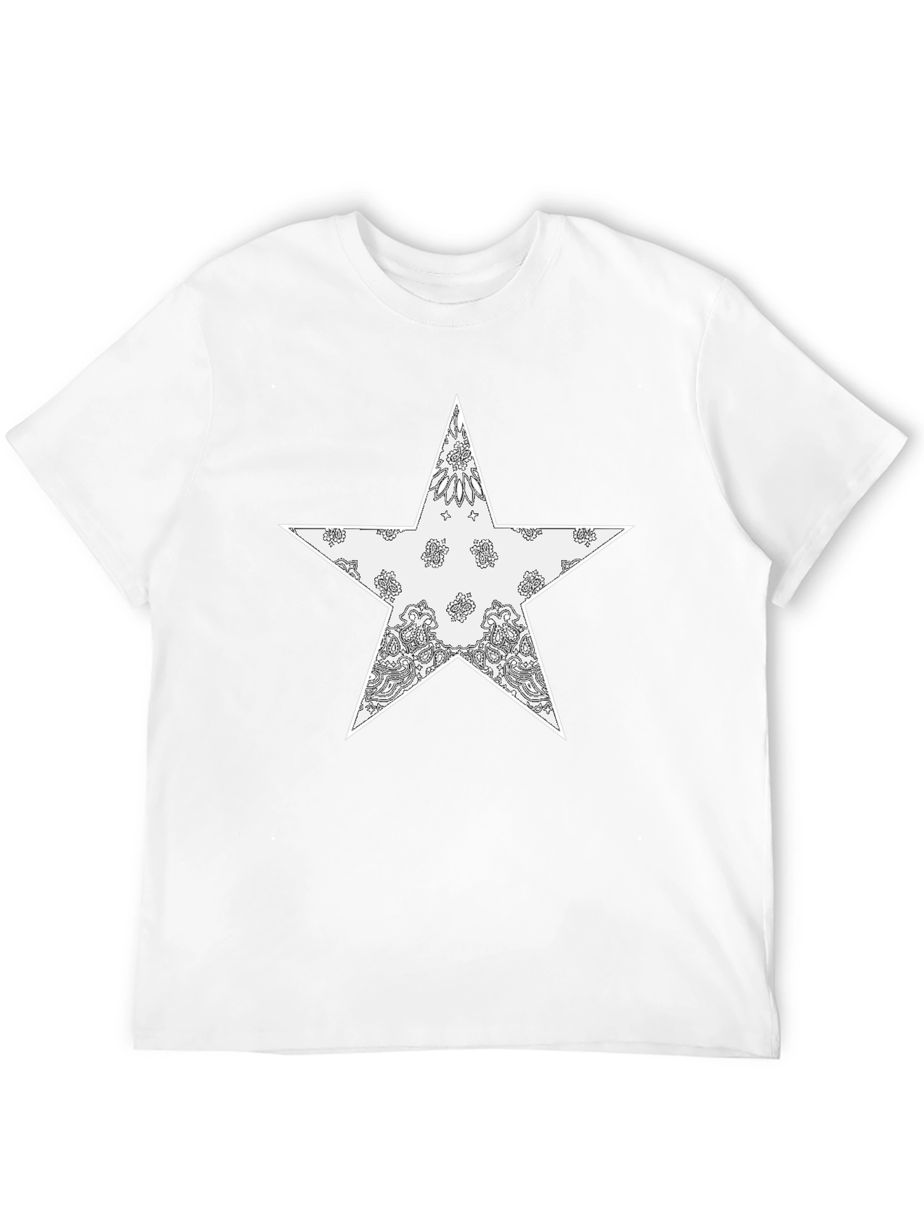 Bandana Star Graphic Tee - Black