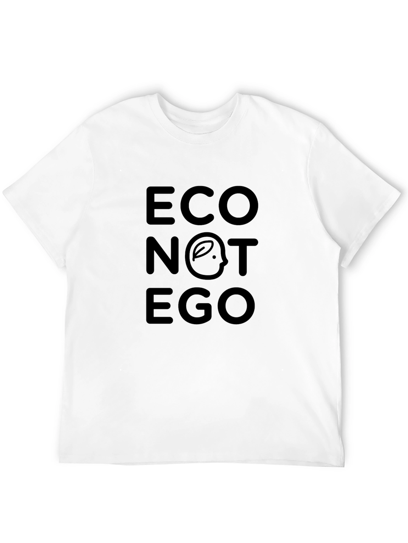 Eco Not Ego Black Graphic Tee