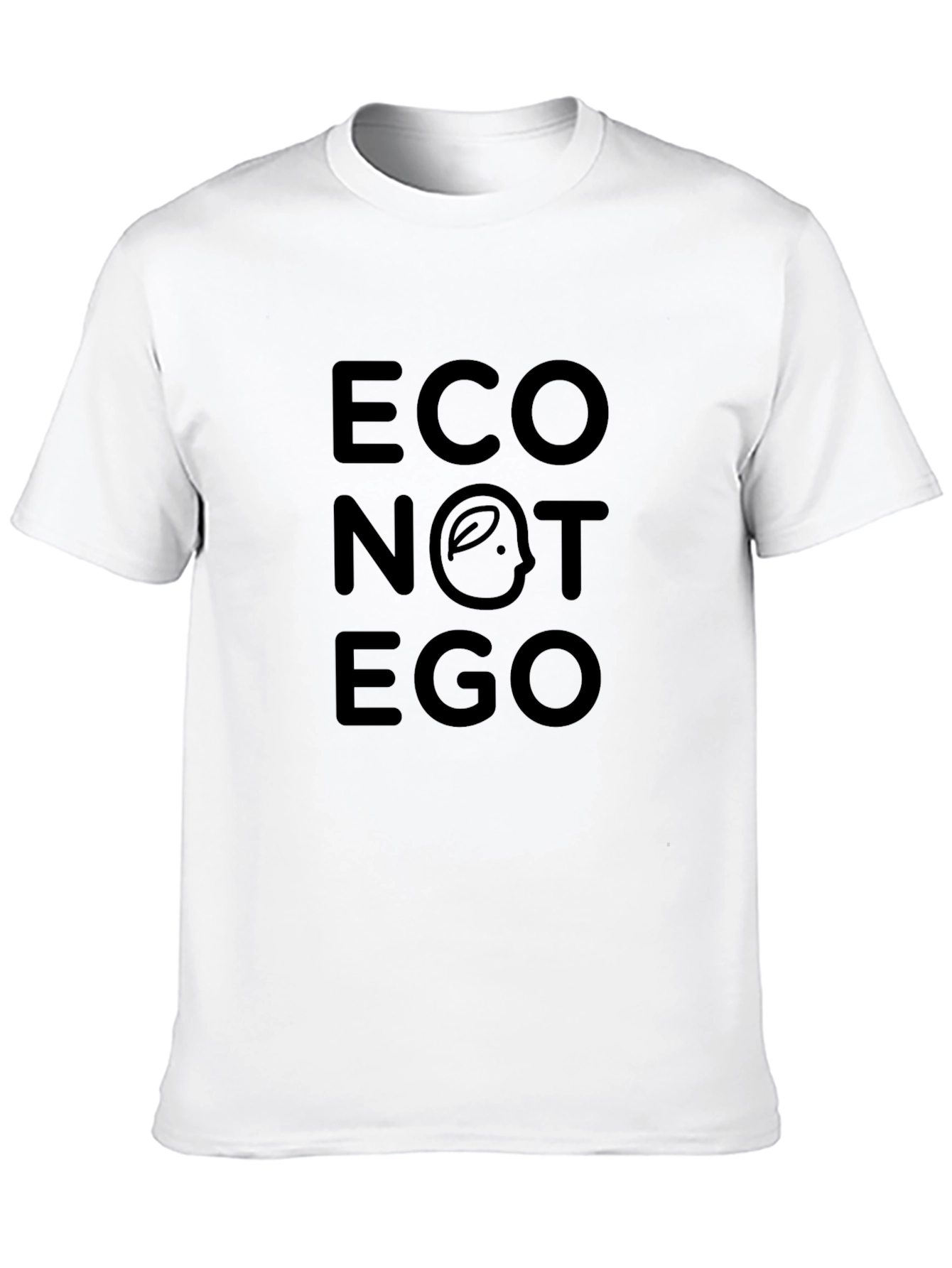 Eco Not Ego Black Graphic Tee