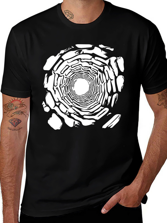 Optical Illusion T-Shirt - Abstract Vortex Design