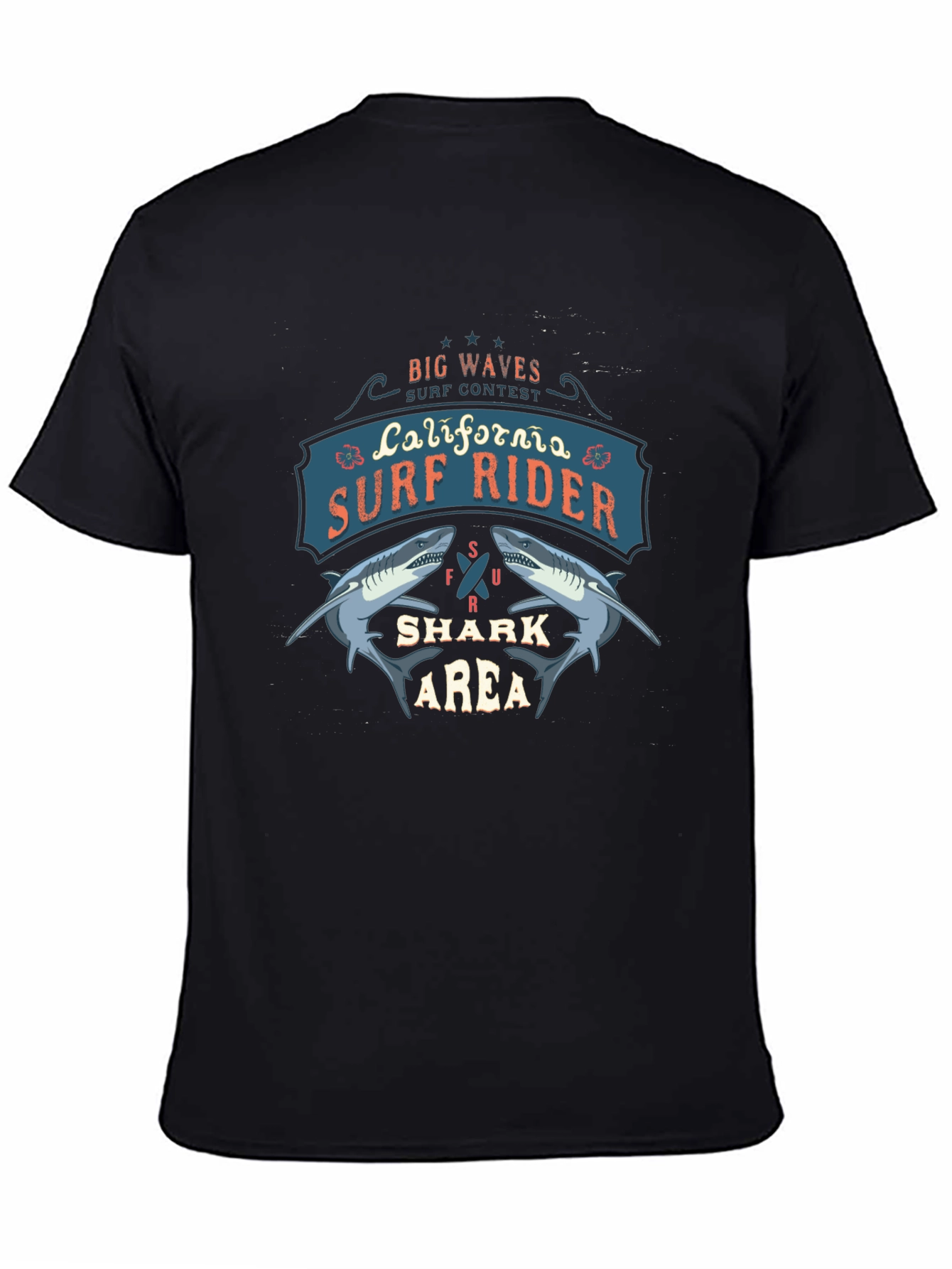 California Surf Rider Shark Area Tee