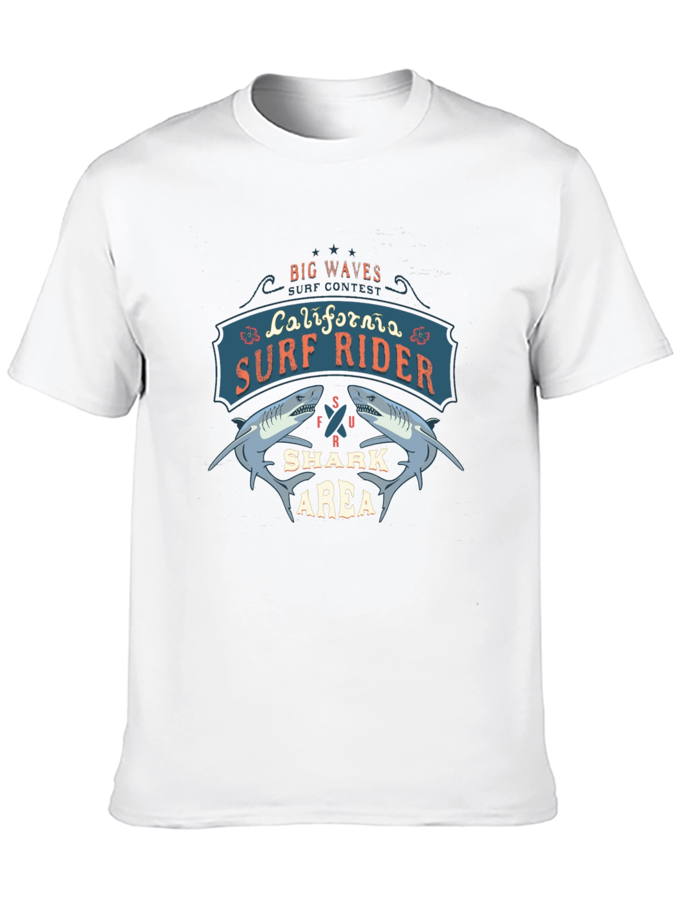 California Surf Rider Shark Area Tee