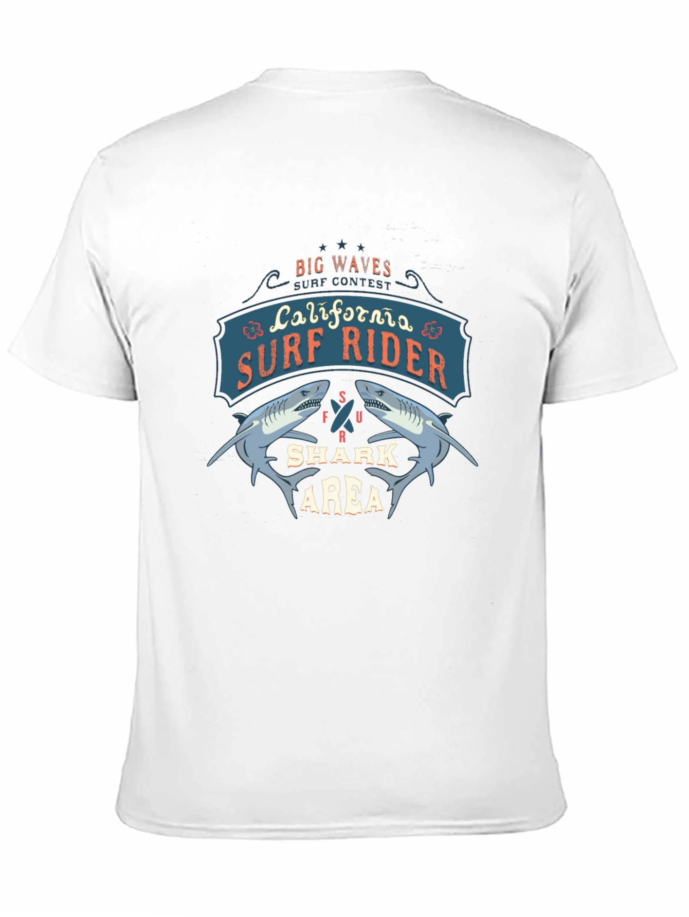 California Surf Rider Shark Area Tee