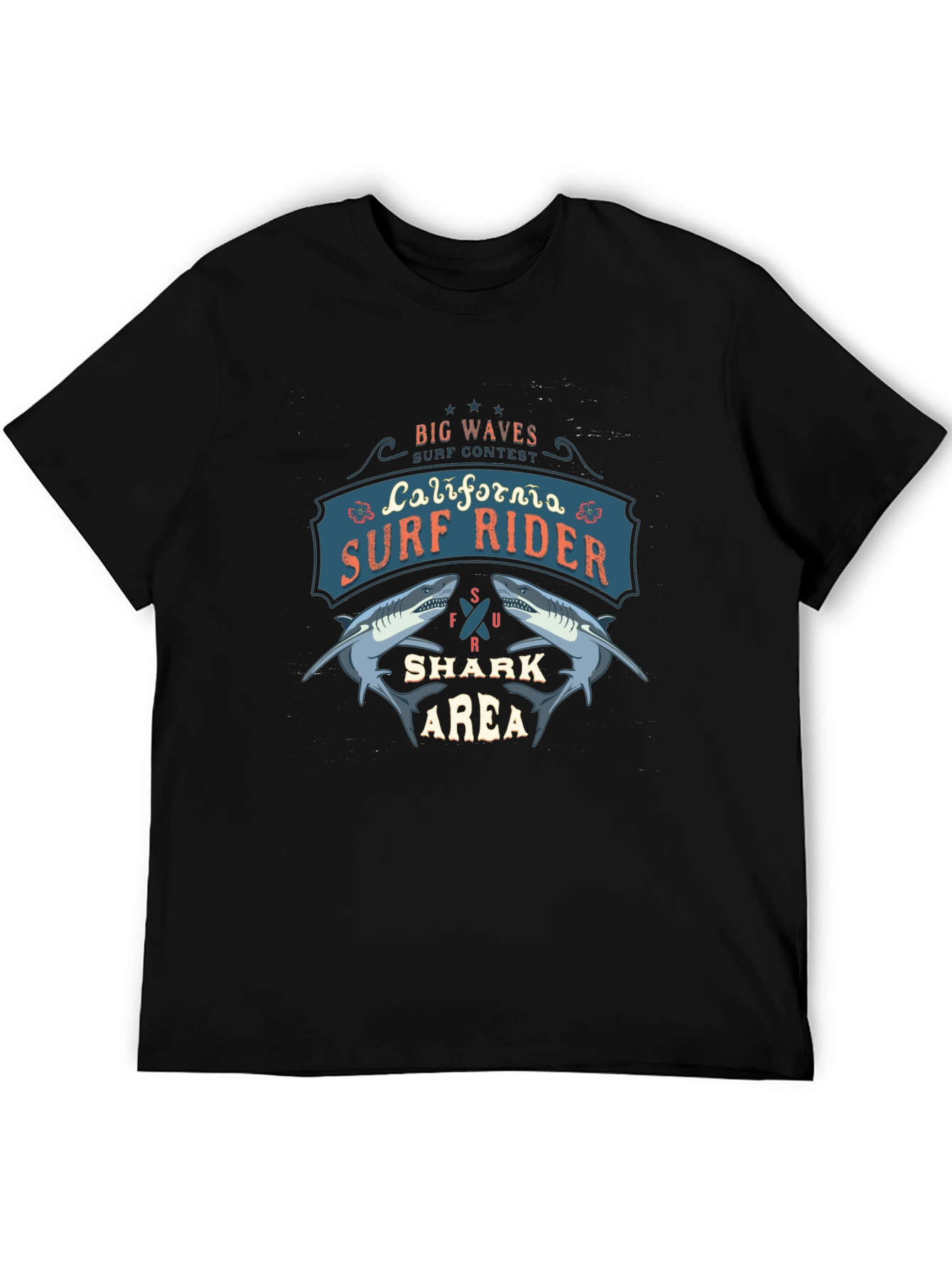 California Surf Rider Shark Area Tee