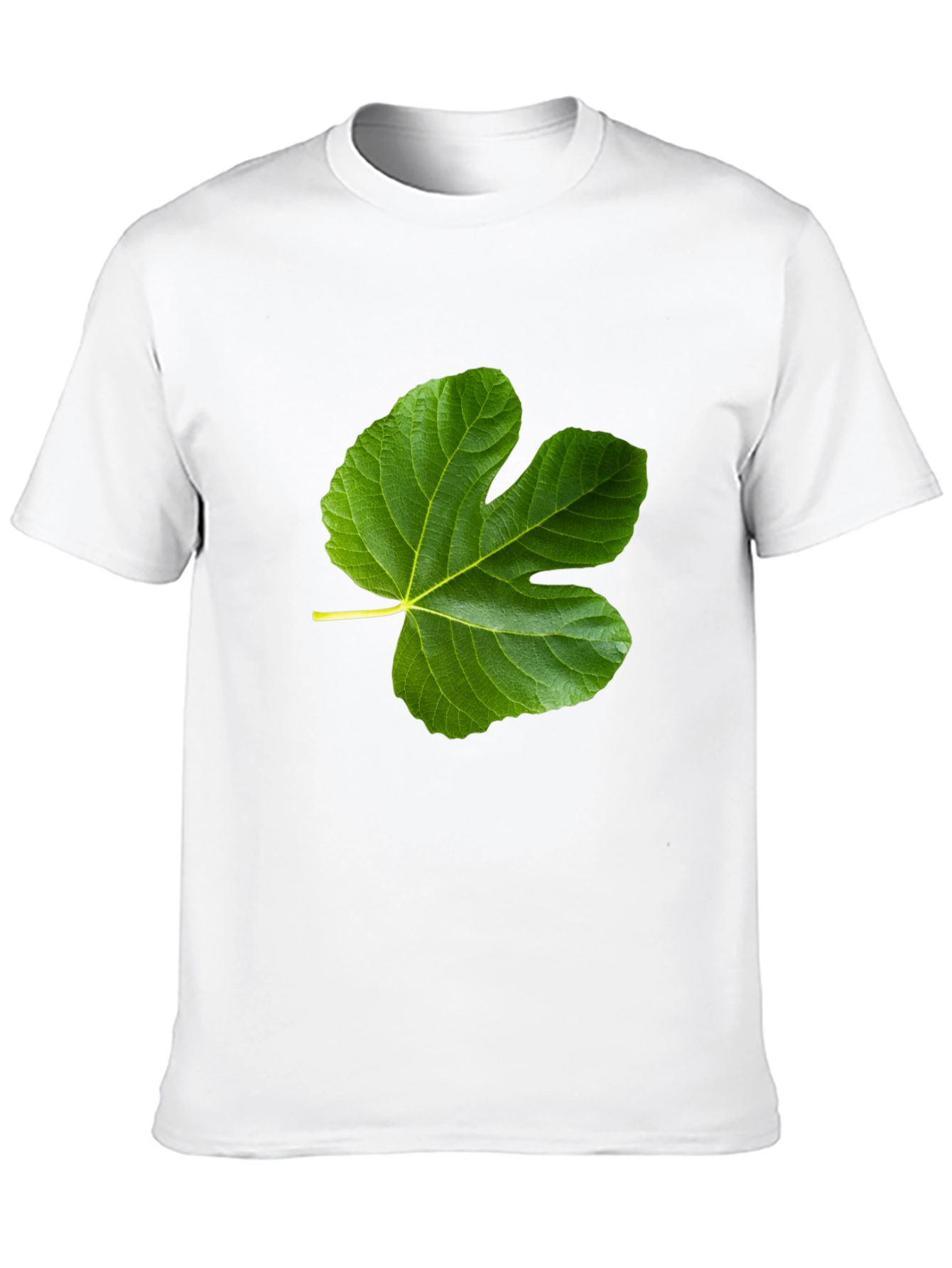 Green Leaf Graphic Black T-Shirt