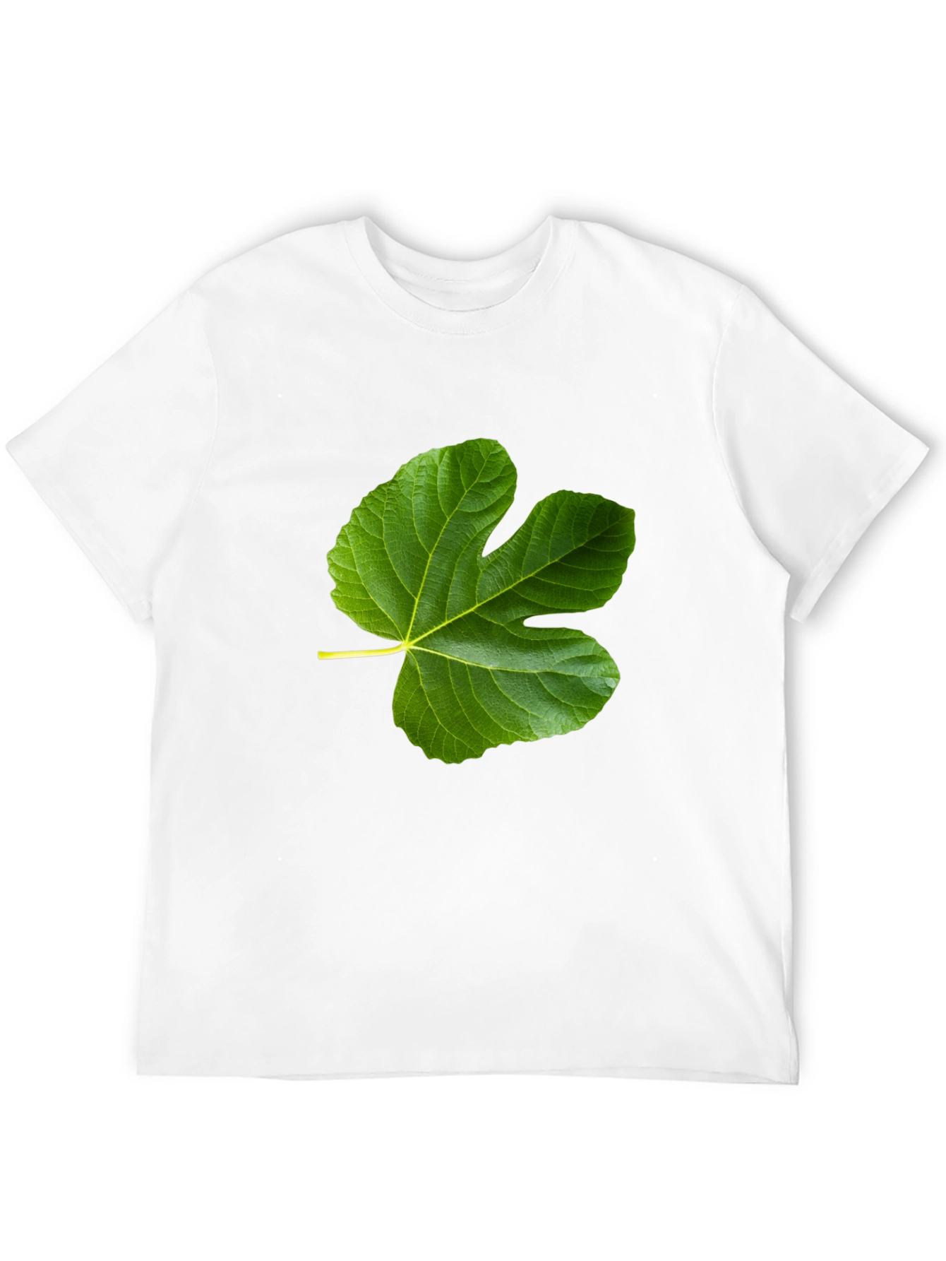Green Leaf Graphic Black T-Shirt