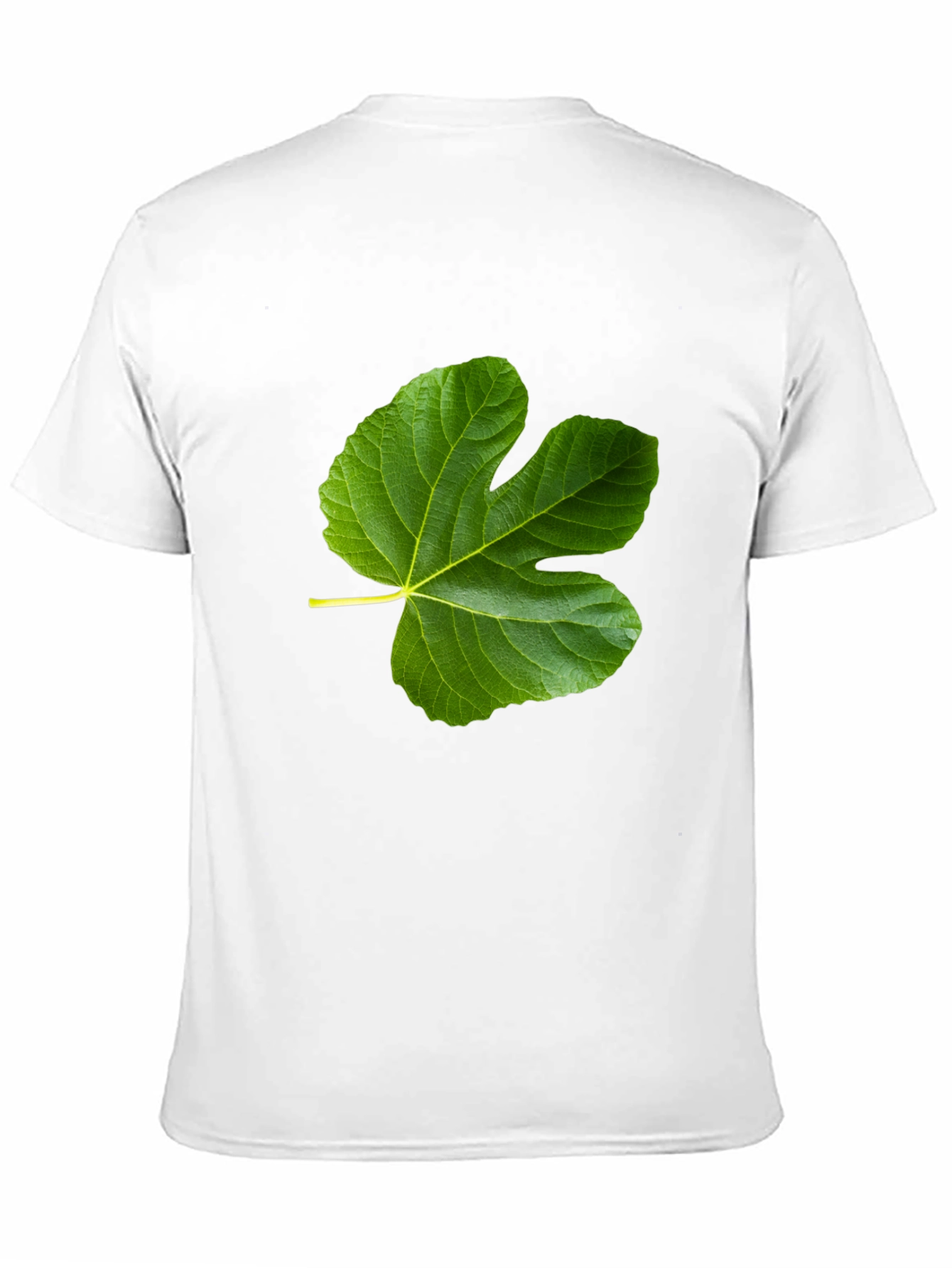 Green Leaf Graphic Black T-Shirt