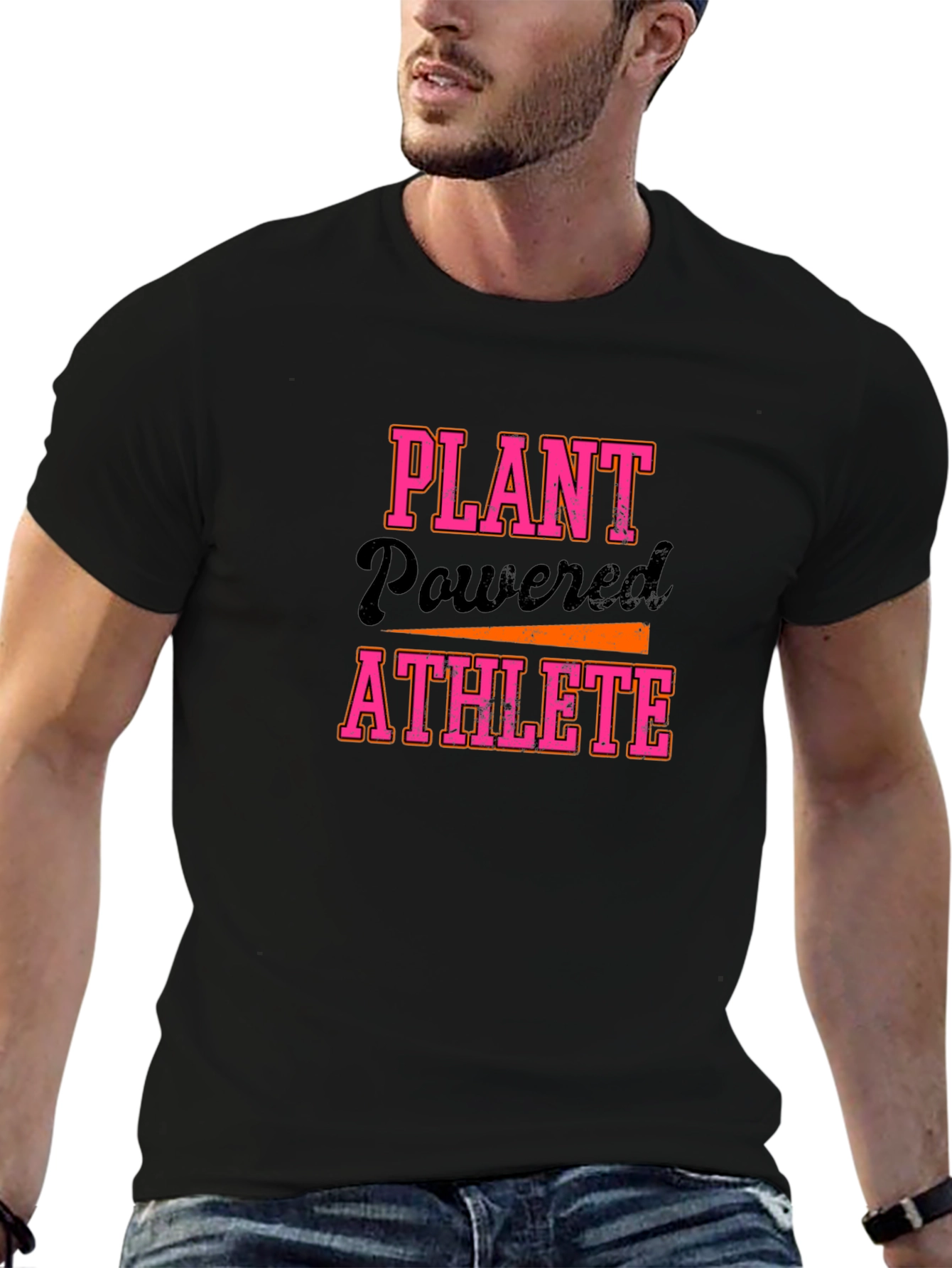 Plant Powered Athlete Black Graphic Tee
