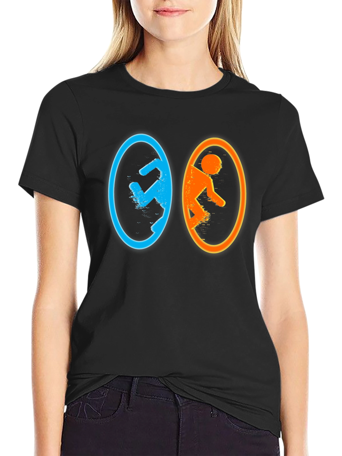 Portal Game Black Graphic Tee