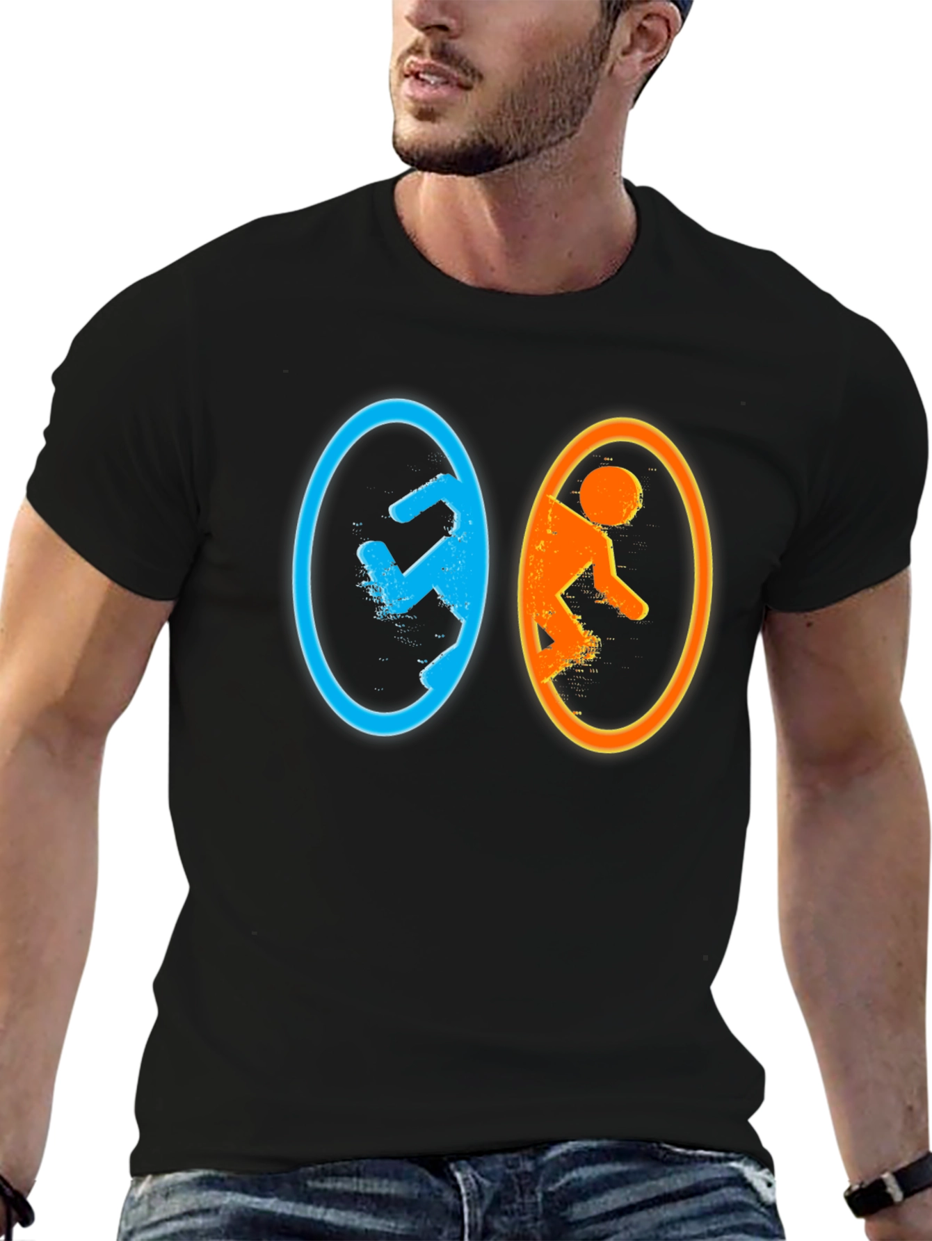 Portal Game Black Graphic Tee