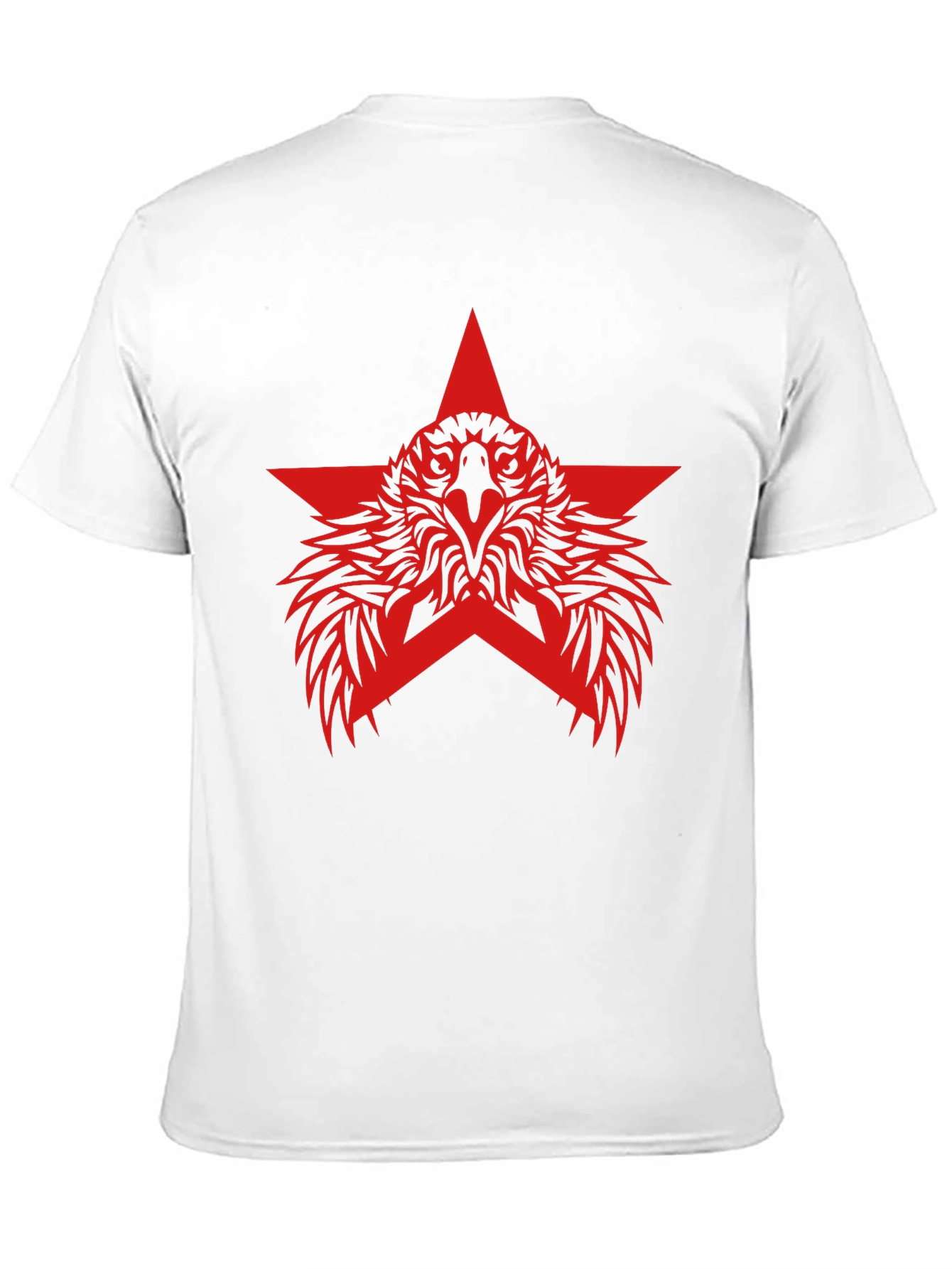 Red Eagle Star Graphic Black T-Shirt