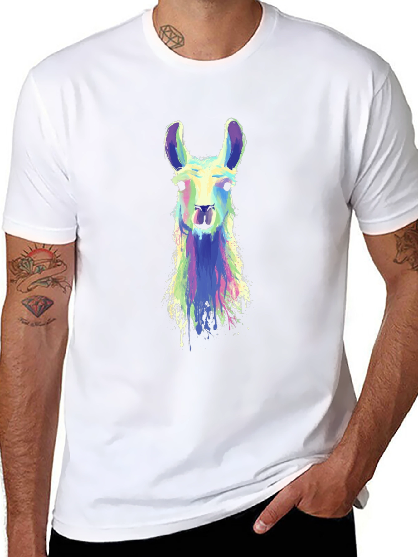 Llama Graphic Black T-Shirt