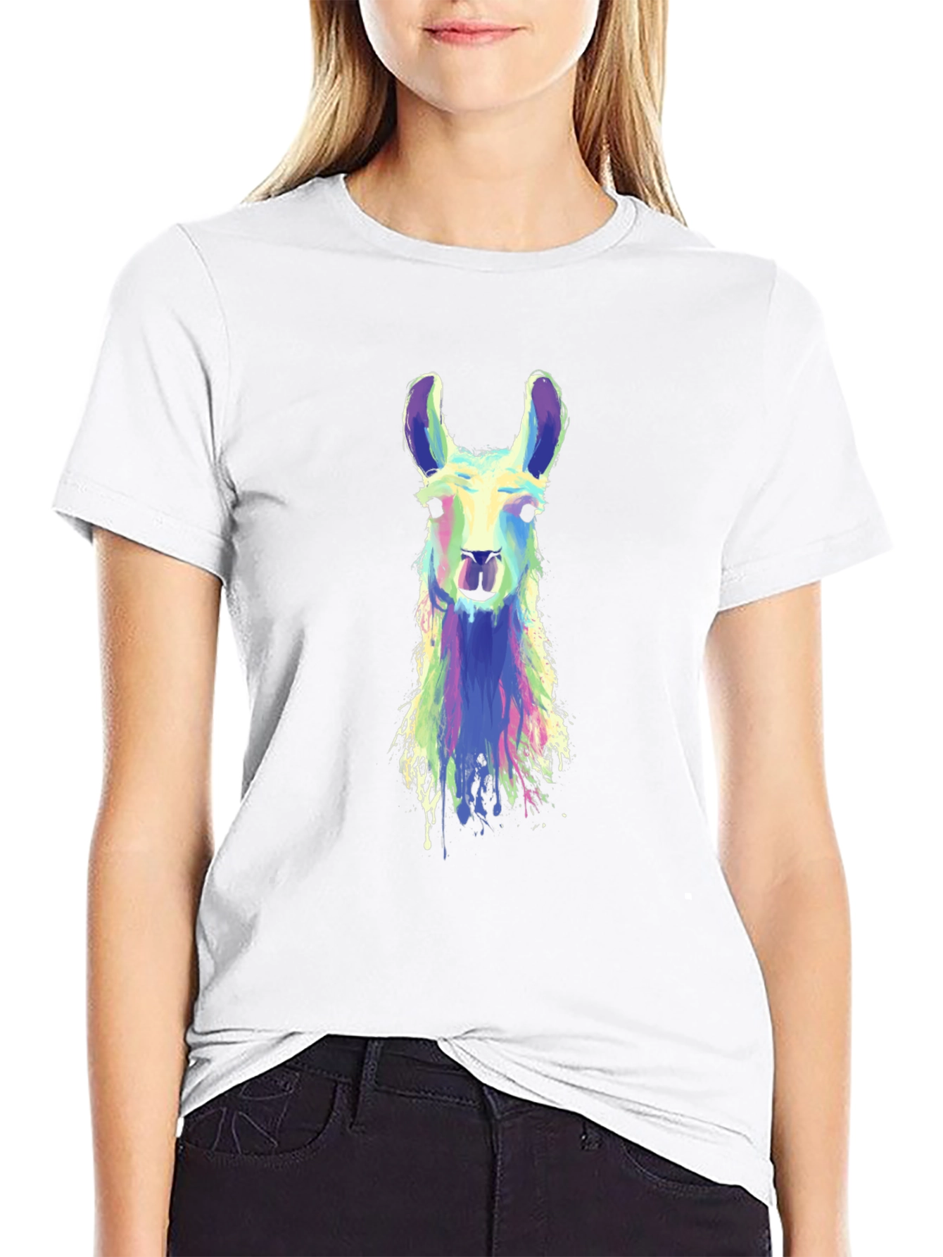 Llama Graphic Black T-Shirt