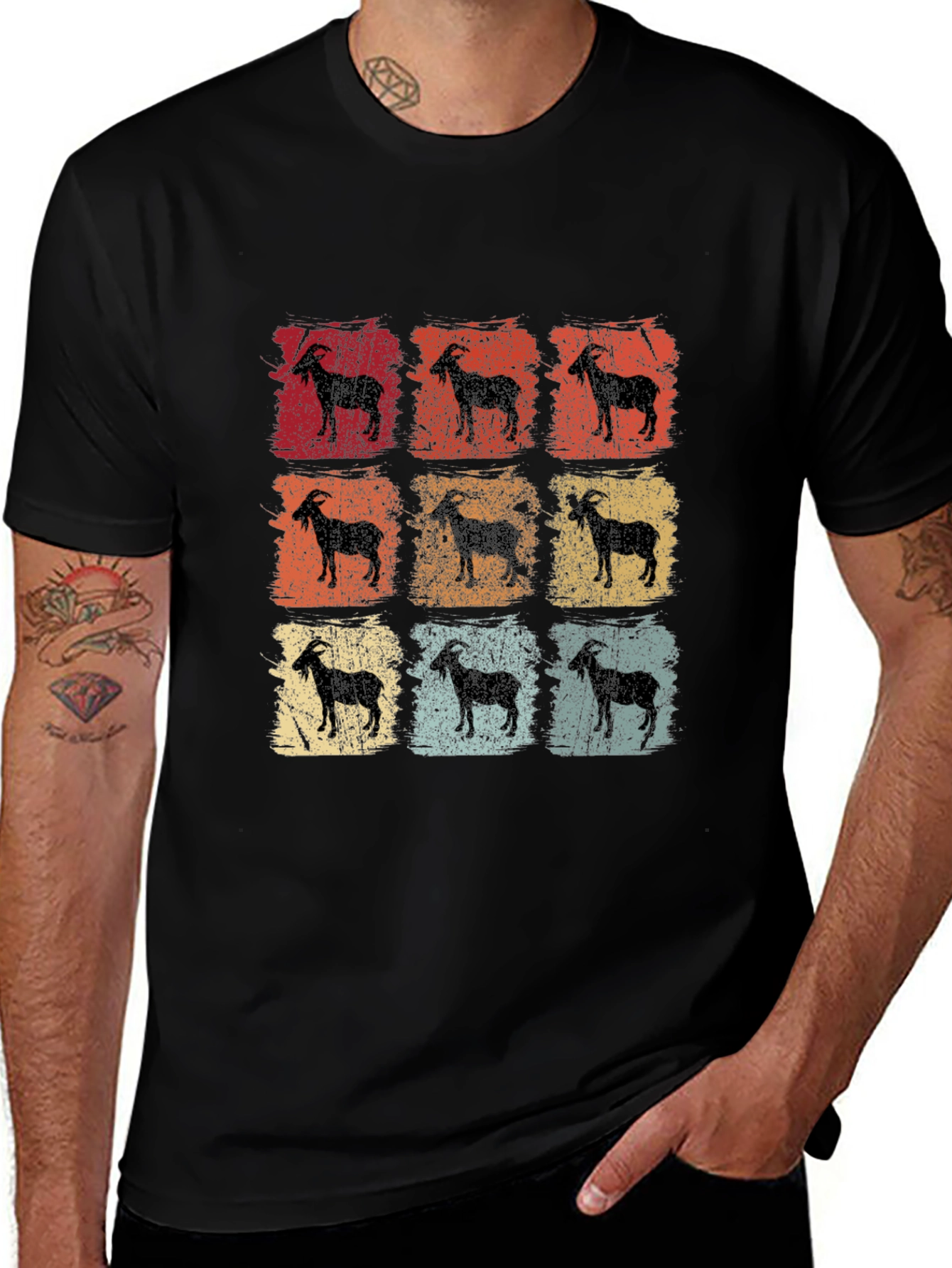 Retro Goat Silhouette T-Shirt