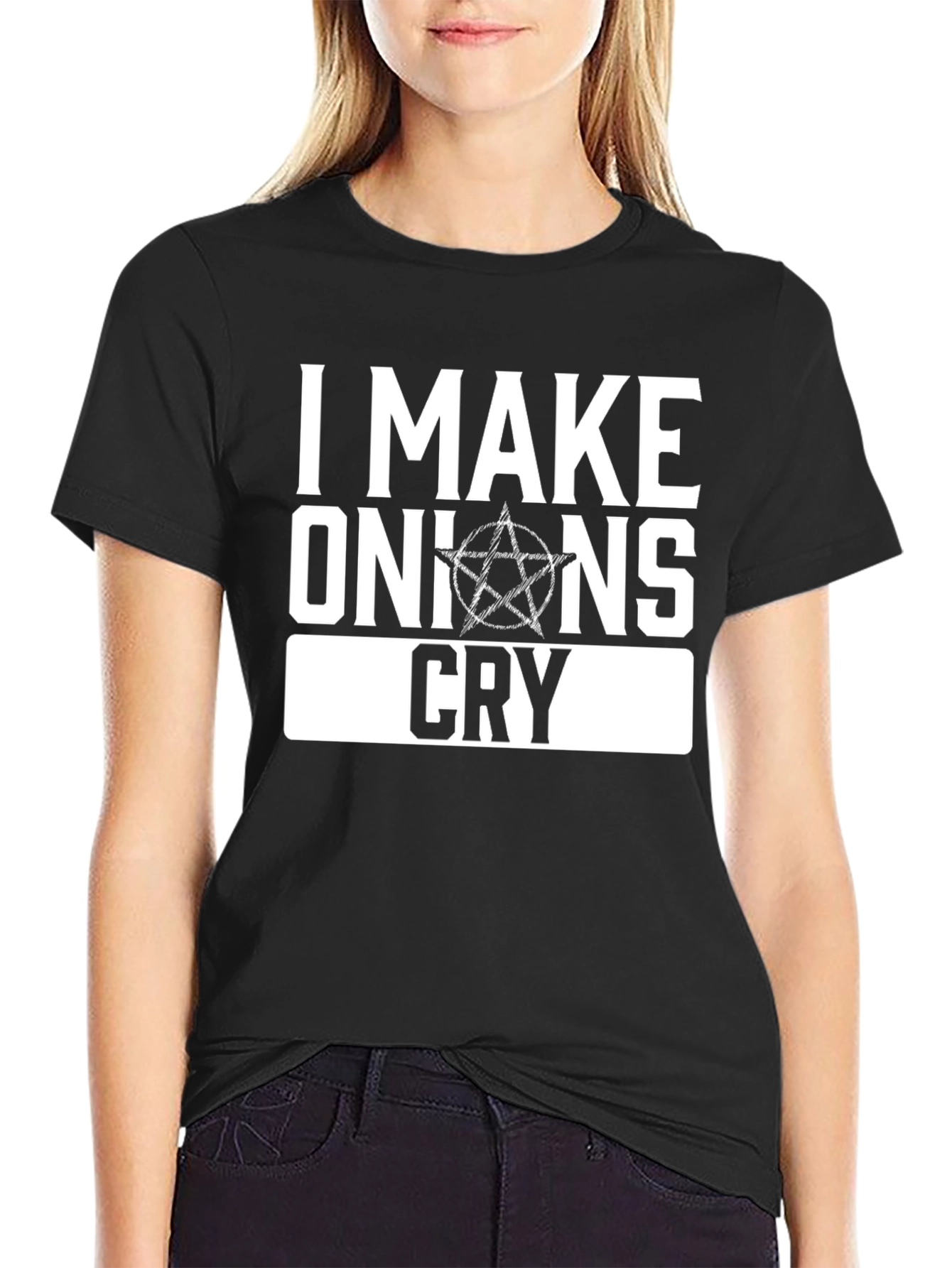 I Make Onions Cry Graphic Tee - Black
