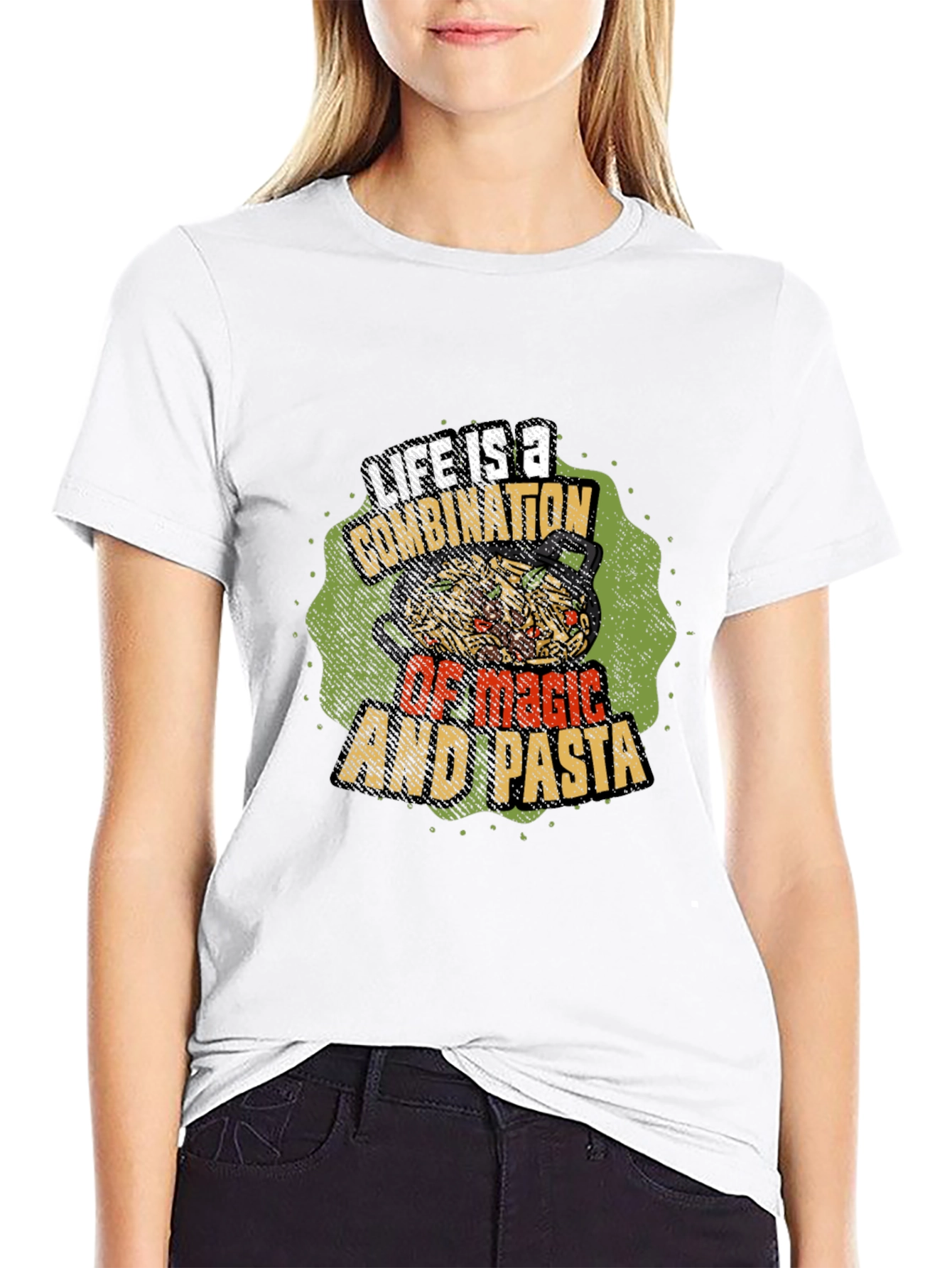 Life is Magic & Pasta Graphic T-Shirt