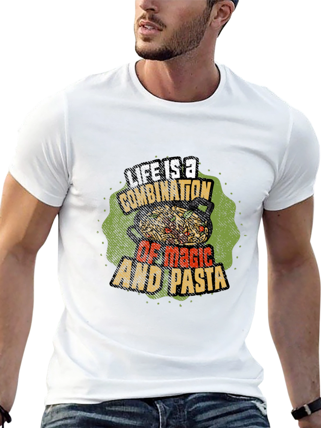 Life is Magic & Pasta Graphic T-Shirt
