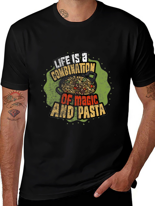 Life is Magic & Pasta Graphic T-Shirt