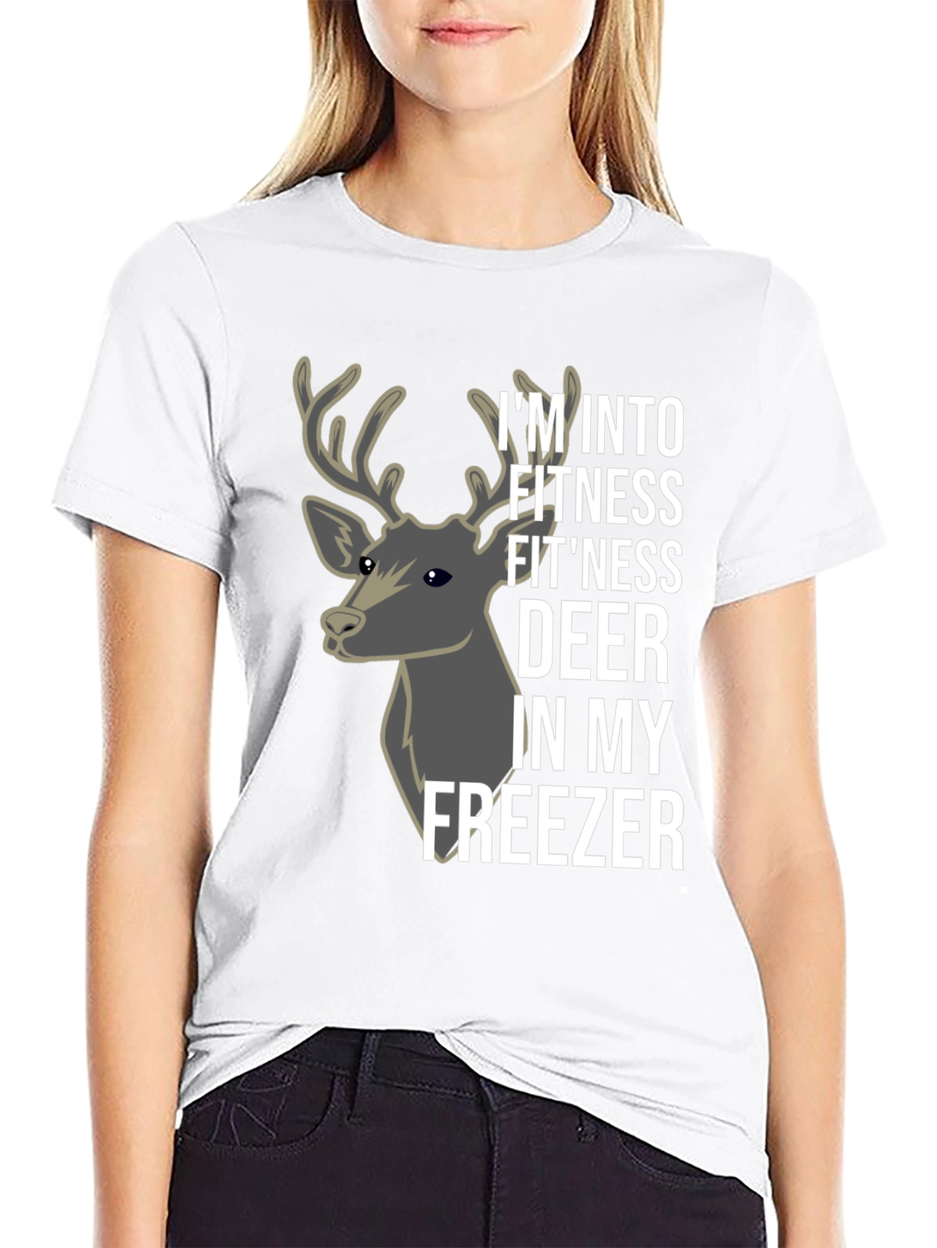 Fitness Deer T-Shirt - Funny Gym & Hunting Tee
