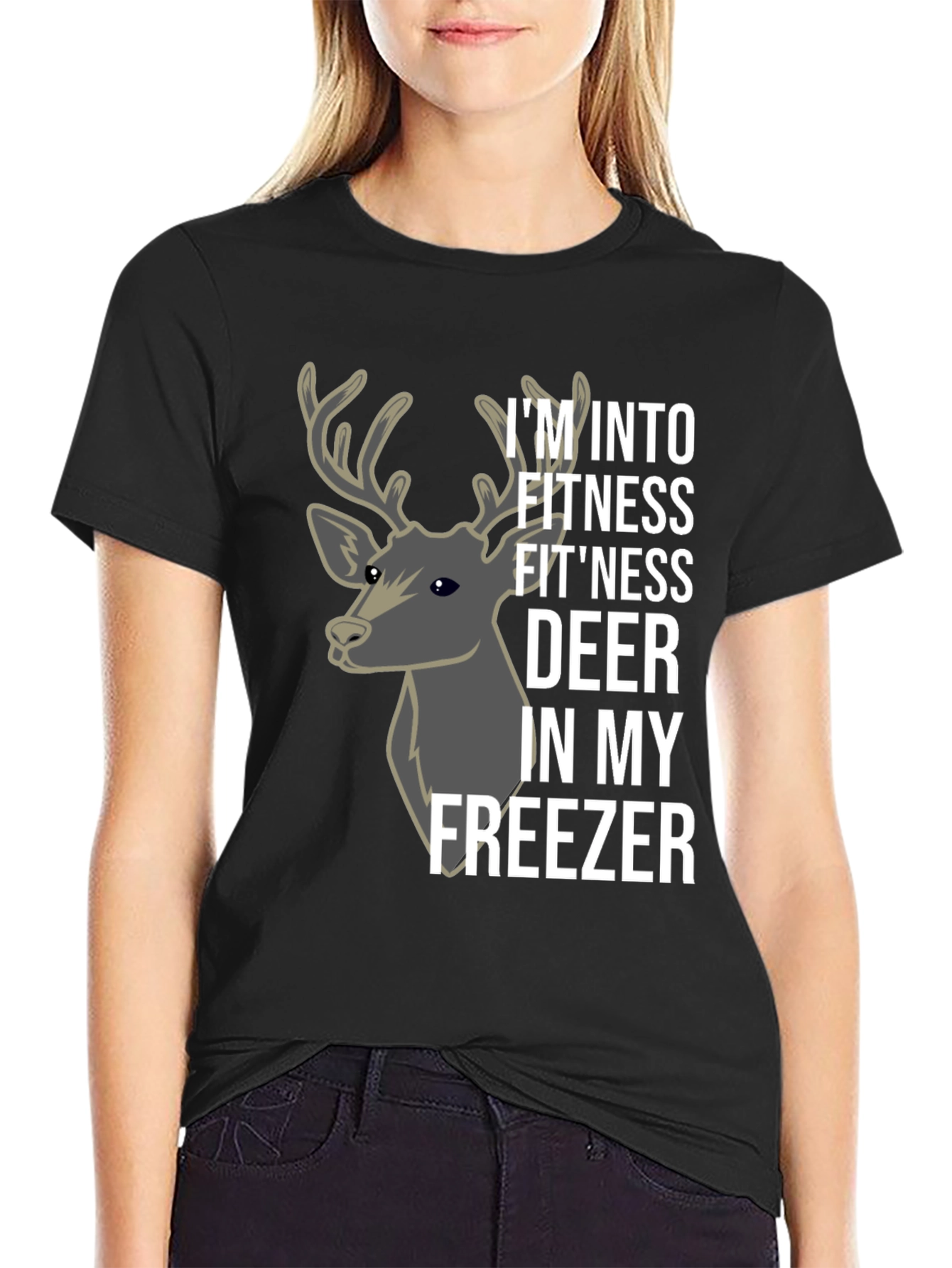Fitness Deer T-Shirt - Funny Gym & Hunting Tee
