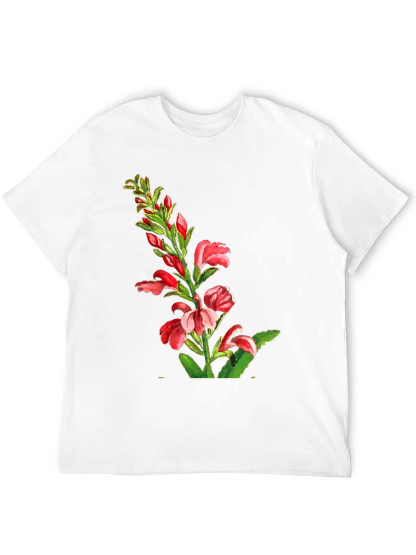 Floral Print Tee - Elegant Botanical Design