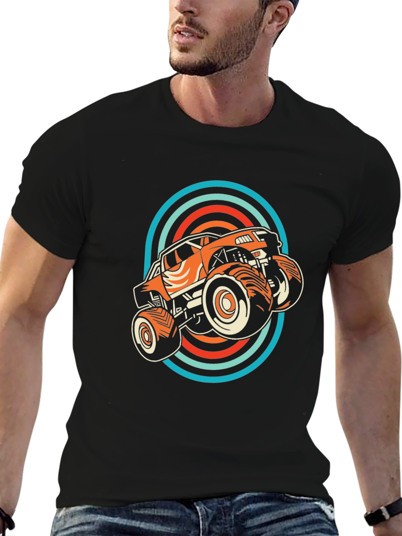 Monster Truck Retro Graphic Tee