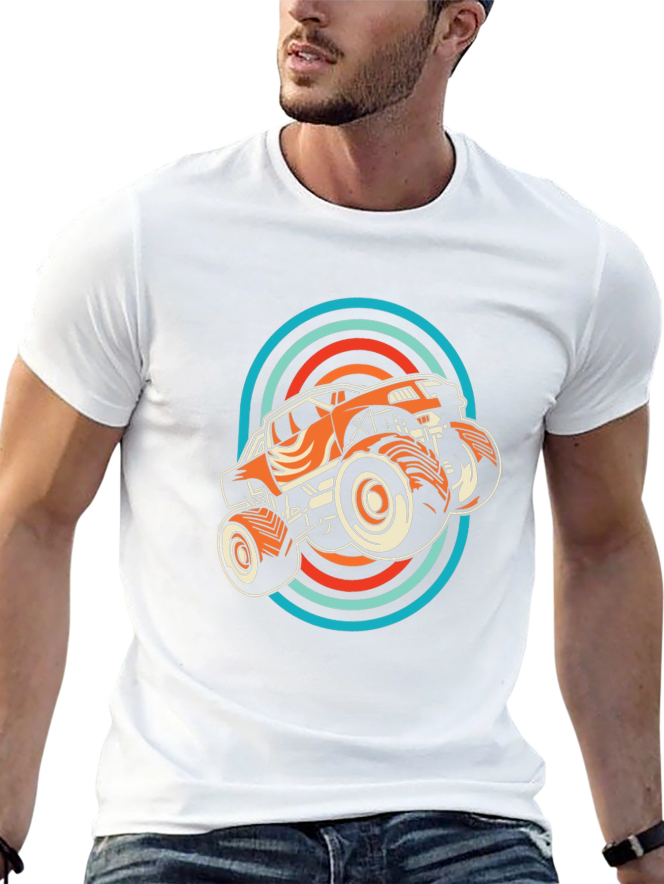 Monster Truck Retro Graphic Tee