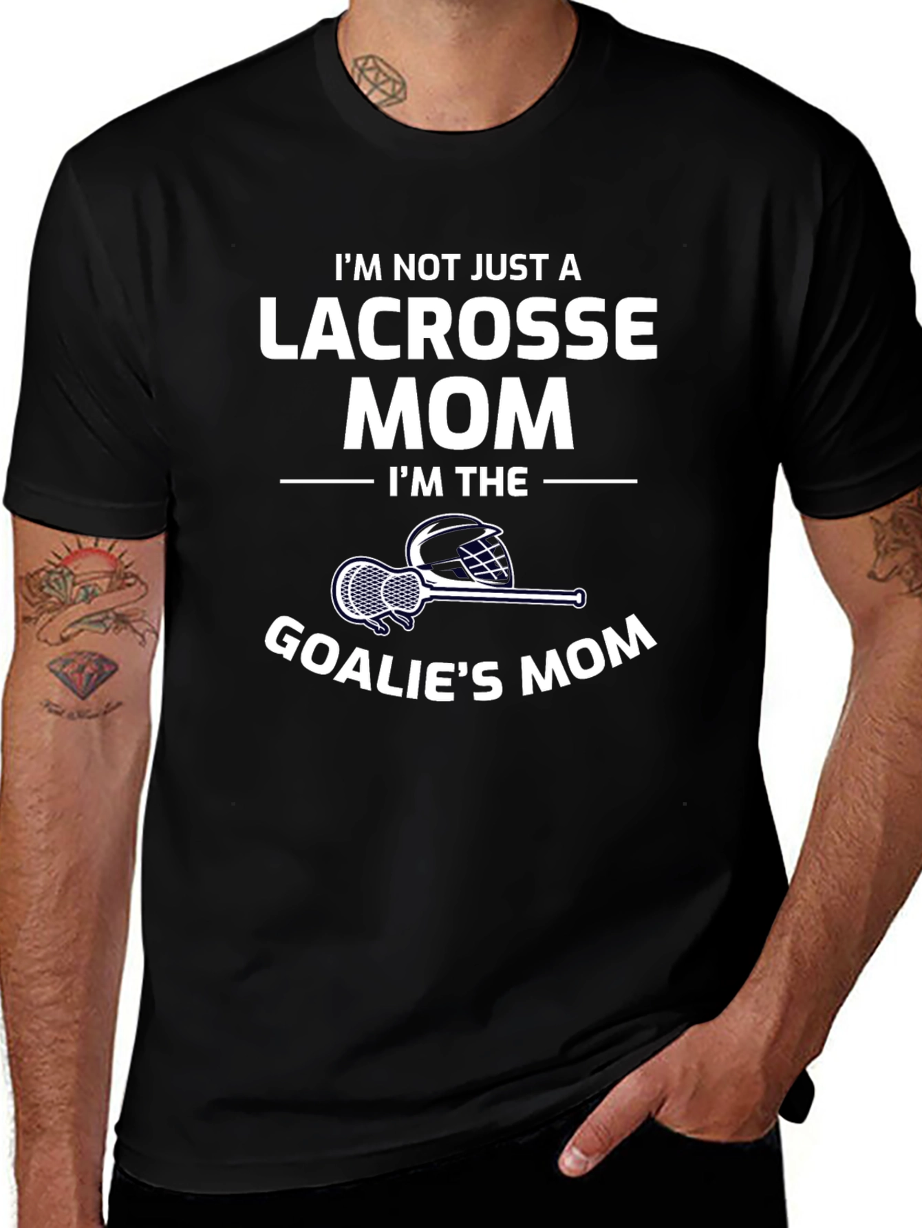 Lacrosse Goalie Mom T-Shirt - Black
