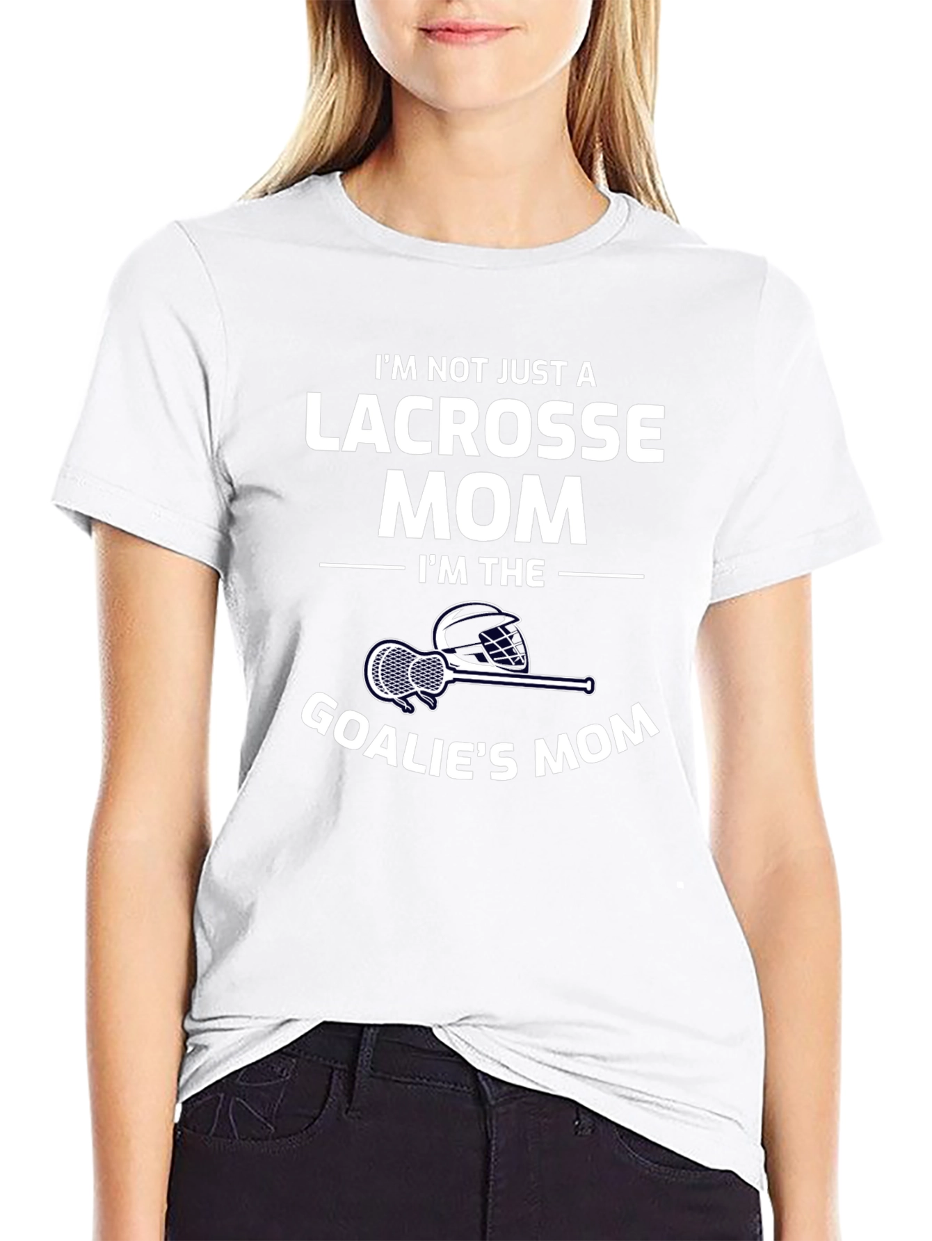 Lacrosse Goalie Mom T-Shirt - Black