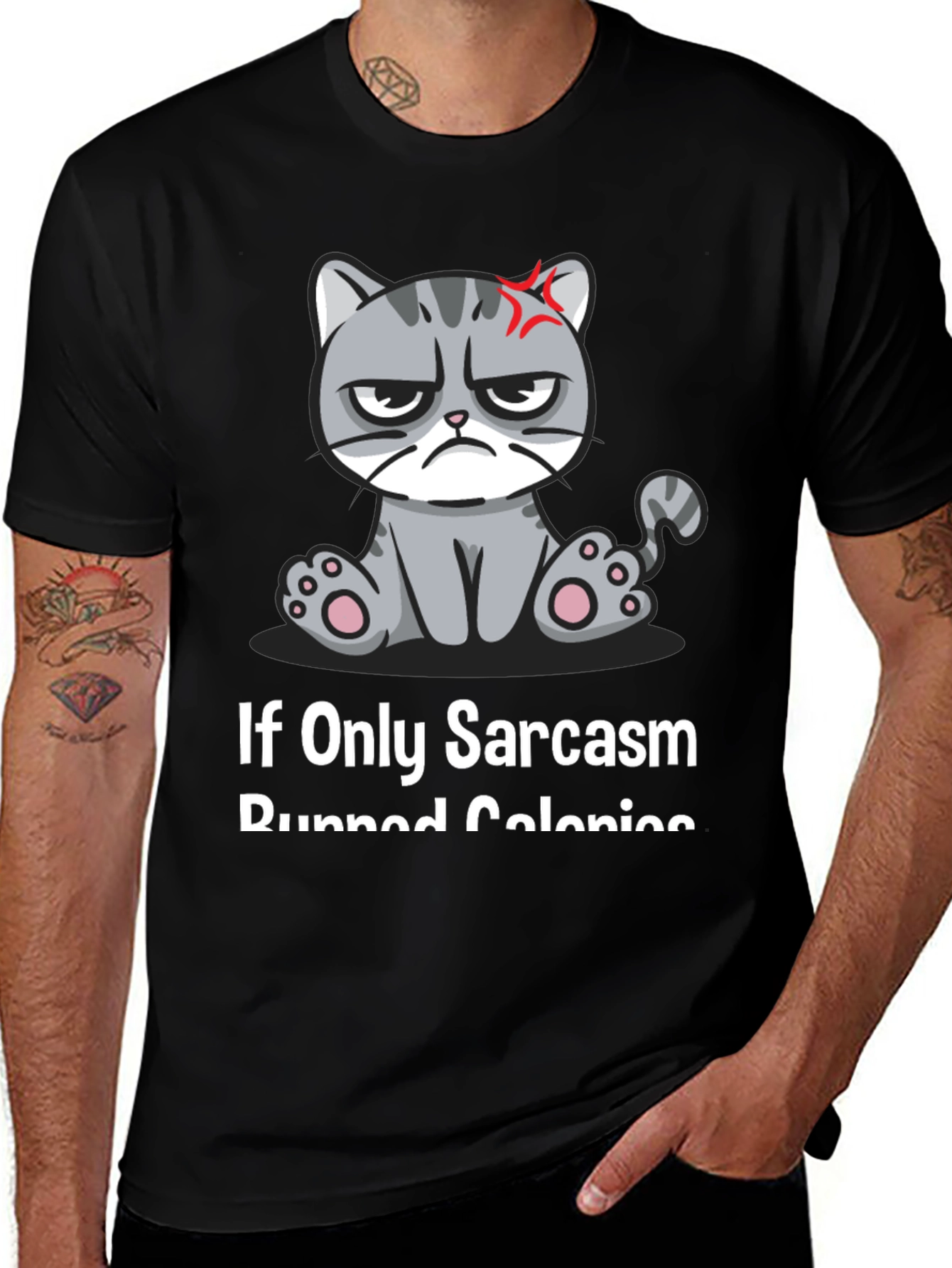 Sarcastic Cat T-Shirt - Grumpy Kitty Humor Tee