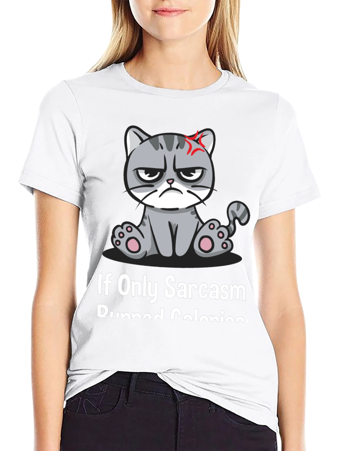 Sarcastic Cat T-Shirt - Grumpy Kitty Humor Tee