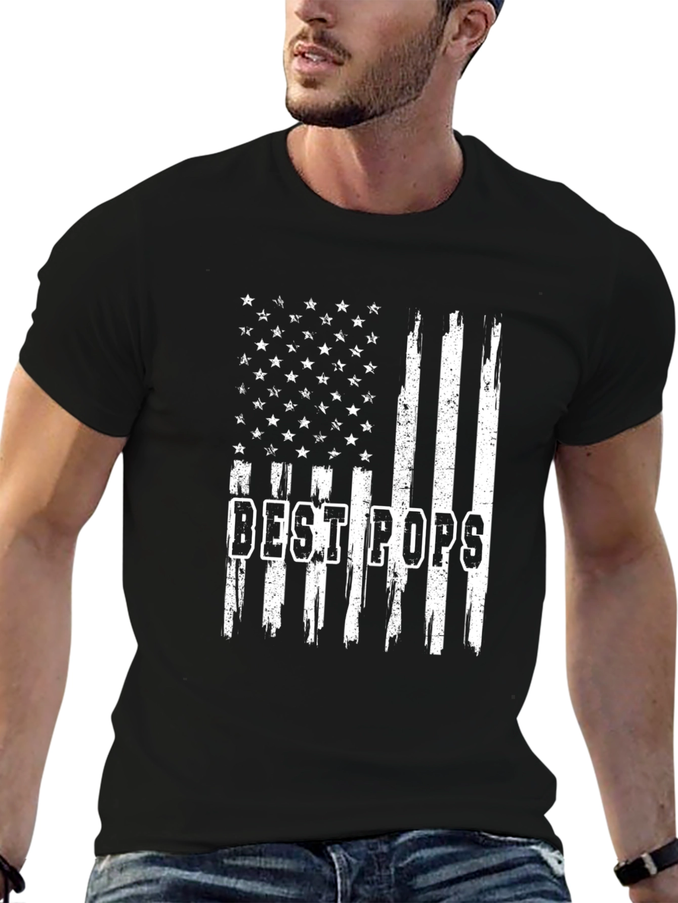 Best Pops American Flag Graphic Tee