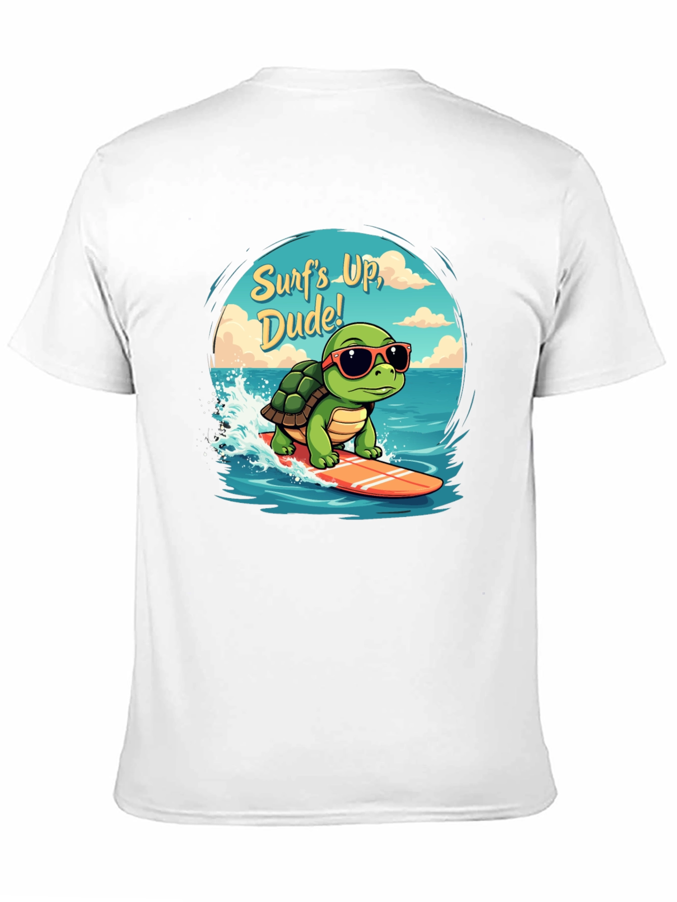 Surfing Turtle Graphic T-Shirt - Surfs Up Dude!