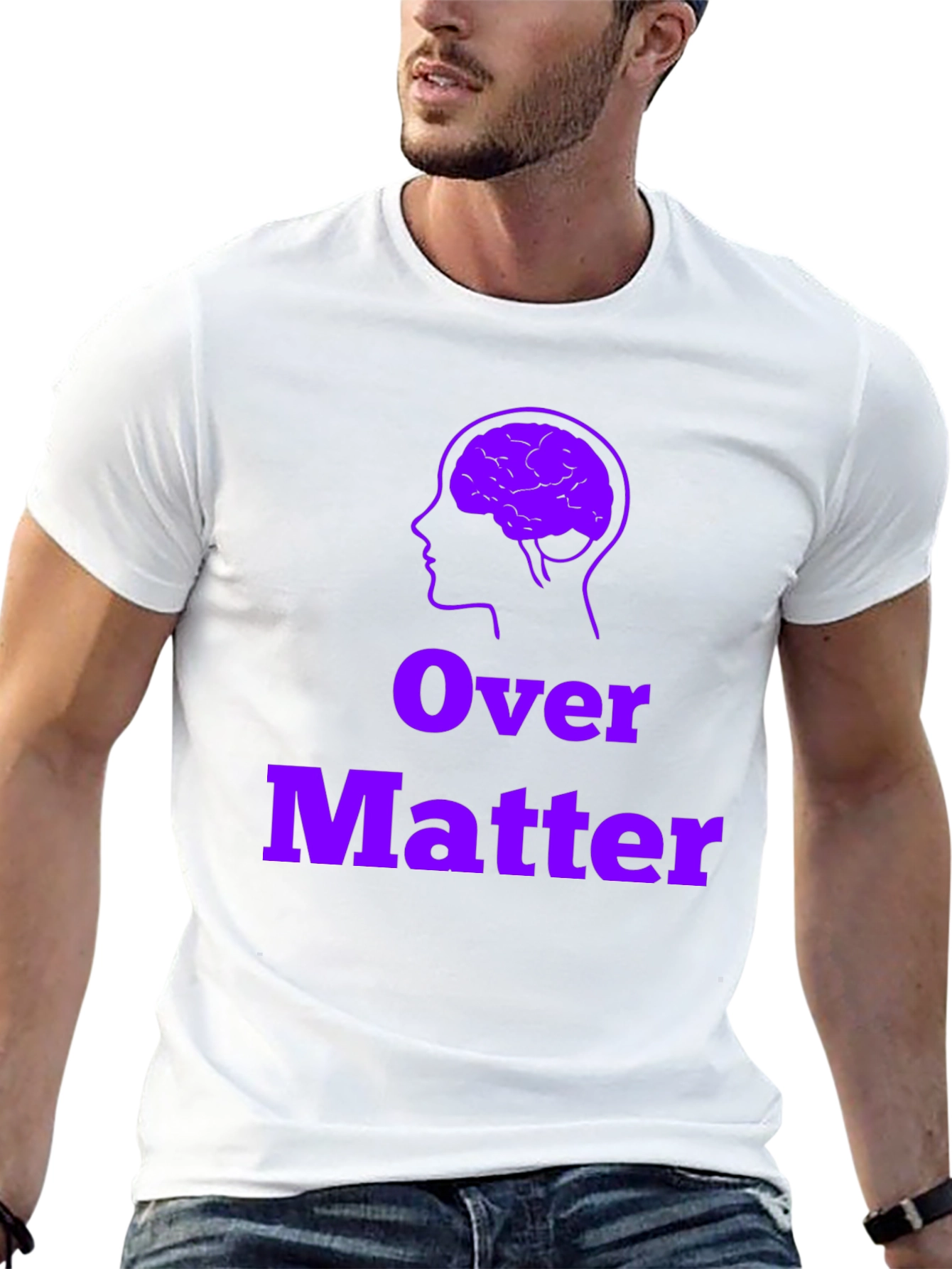 Brain Over Matter Black T-Shirt - Mental Strength Tee