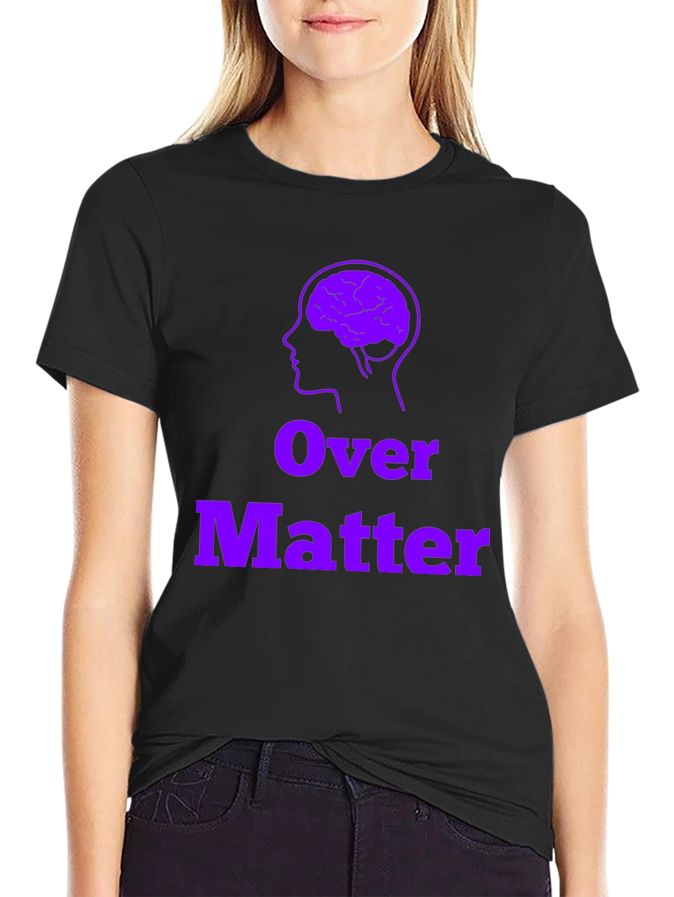 Brain Over Matter Black T-Shirt - Mental Strength Tee